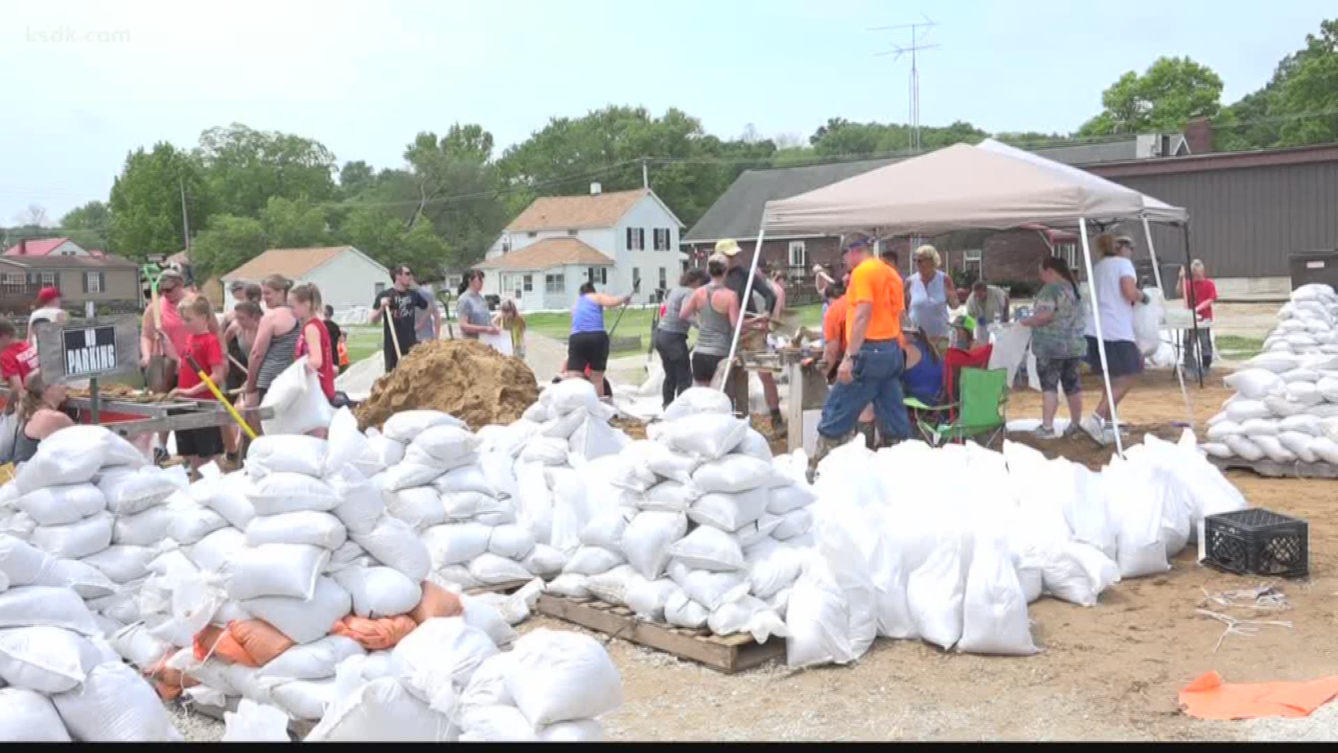 The Calhoun County Sheriff said he expects floodwater to top the levee.