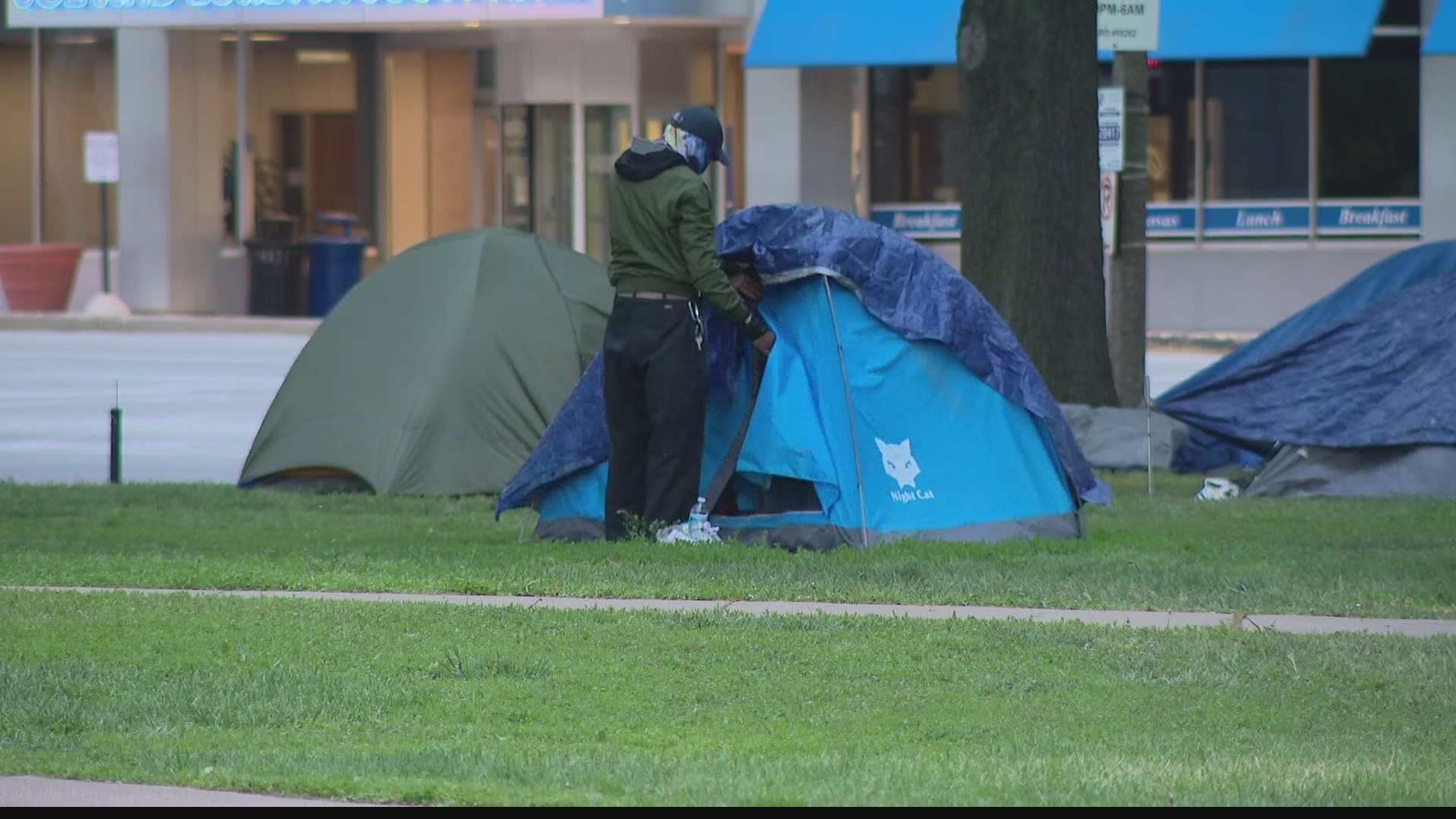 People living in the encampment are hoping a federal judge will step in to let them stay.