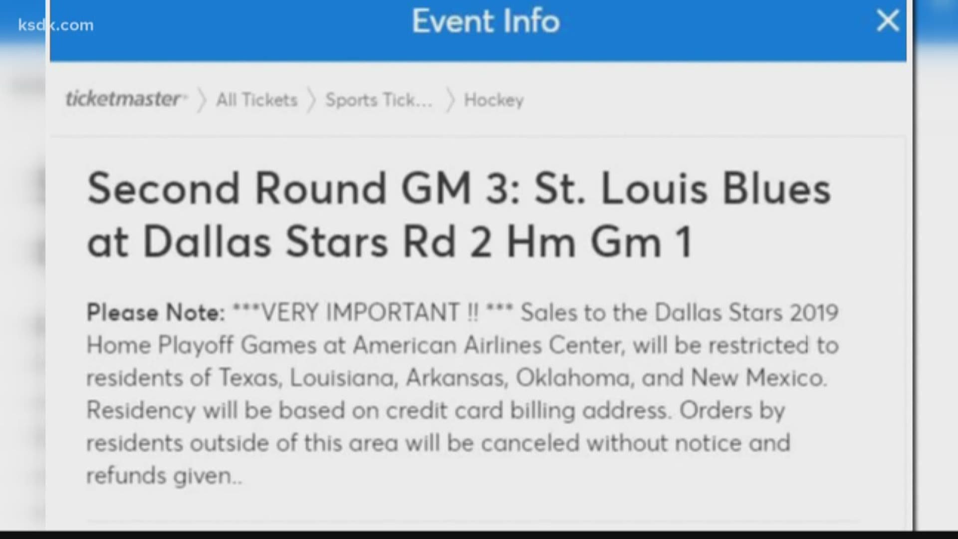Fans noticed an interesting message while trying to purchase tickets on Ticketmaster.