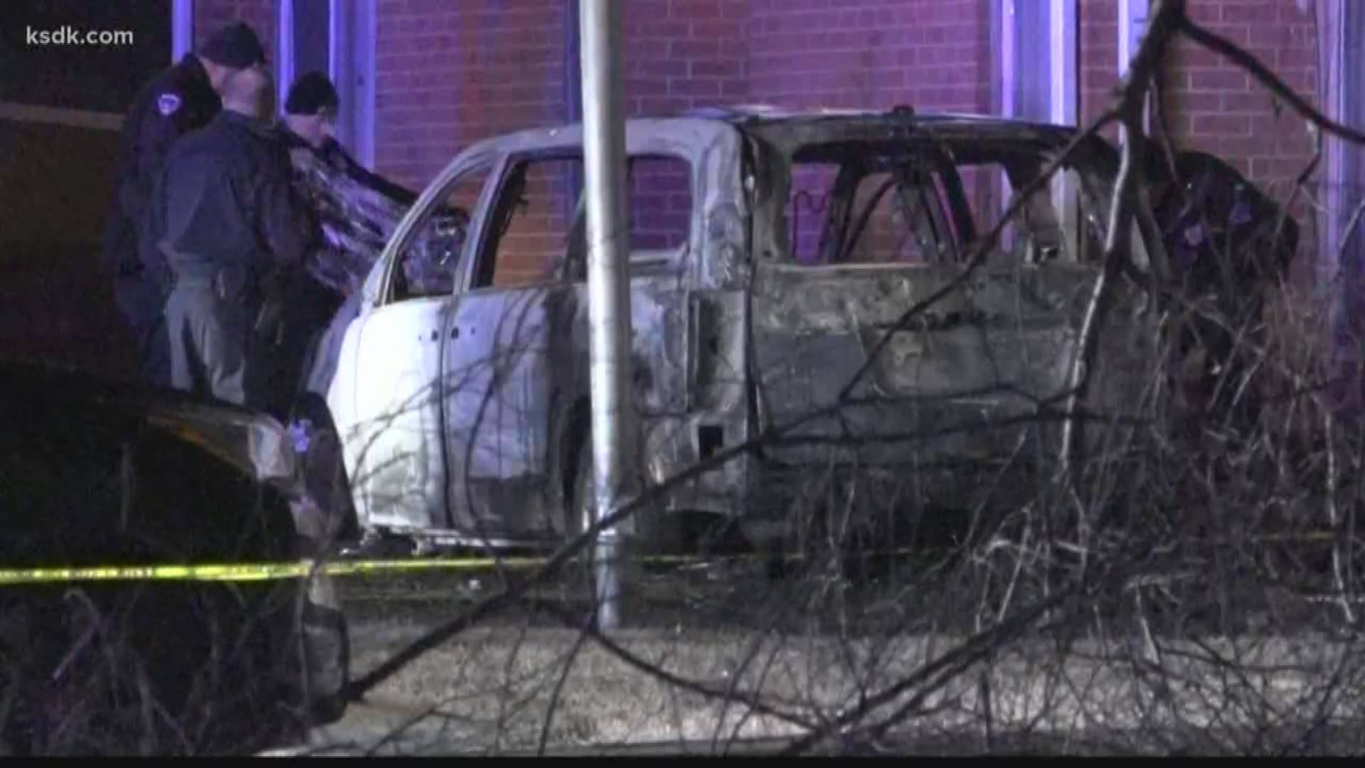 A burning body was found under a van outside an apartment building in Wellston. Detectives with the North County Police Cooperative say it could be a homicide.