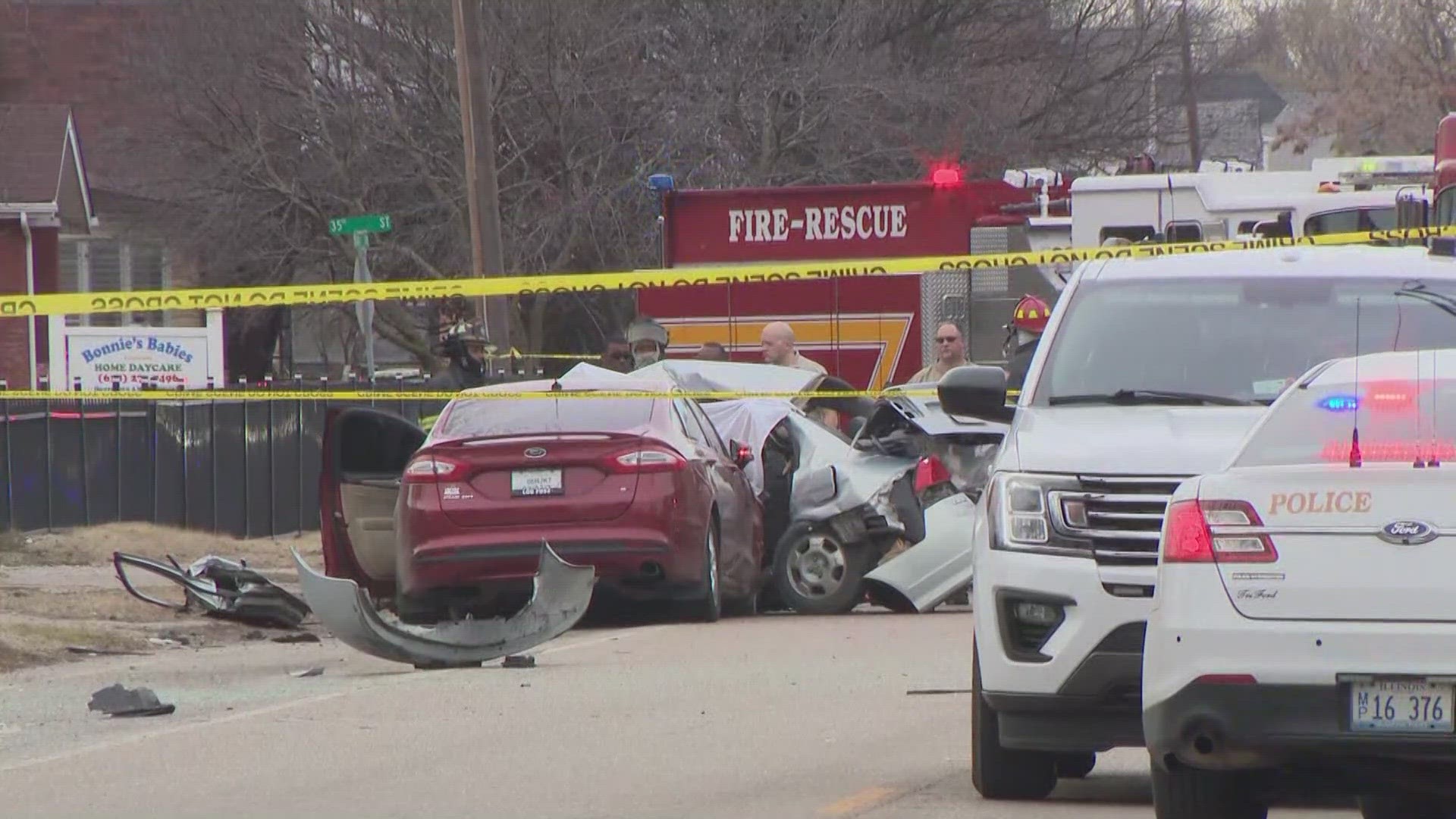 A man was charged for a crash that killed two last week in East St. Louis. Police were pursuing a vehicle on Bond Avenue when it crashed into another car.