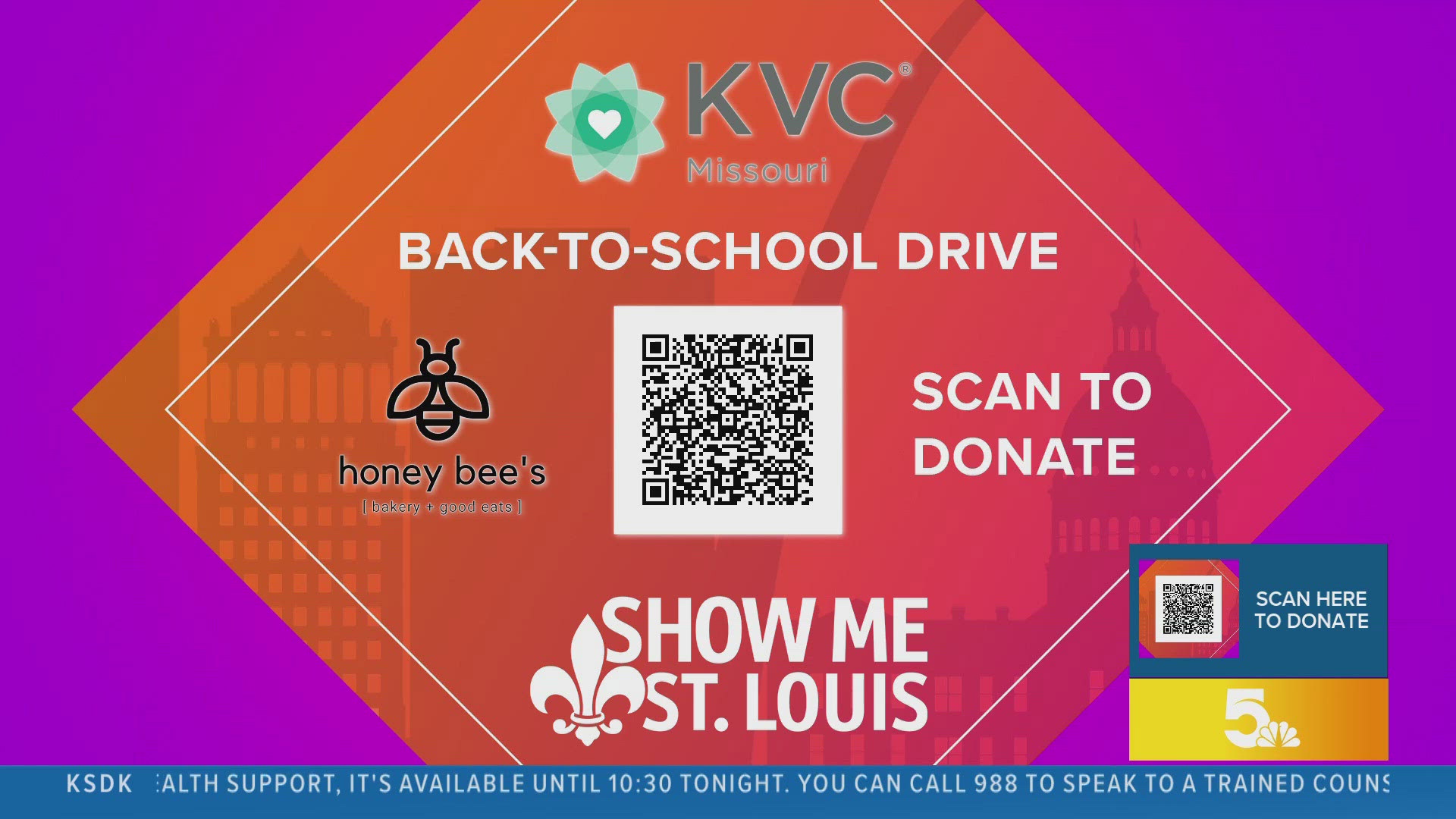 KVC Missouri aims to raise $50,000 for foster children’s back-to-school needs. Support by rounding up at Honey Bee’s Biscuits & Good Eats.