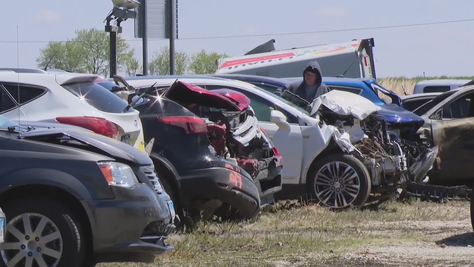 Illinois State Troopers are still working to release totaled and drivable vehicles to owners.