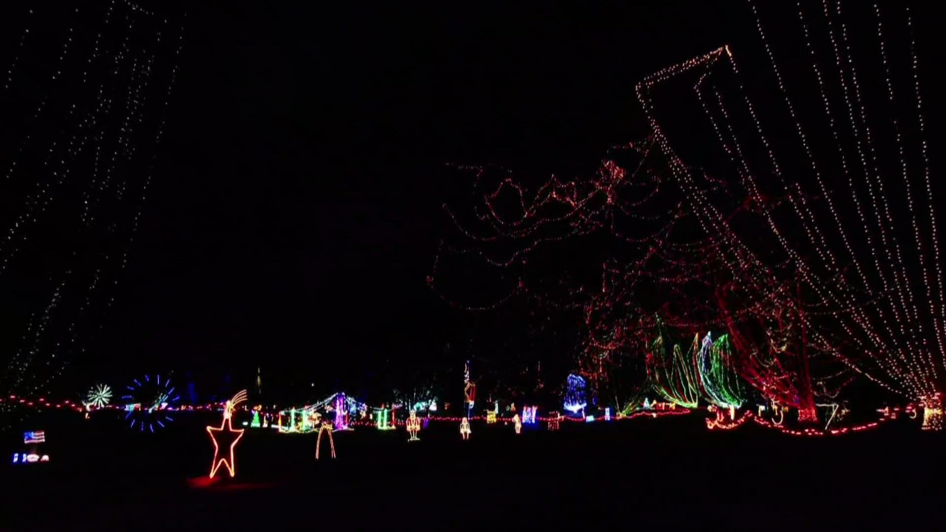 The 37th annual light display at Tilles Park will open 6:30 p.m. Friday to people walking through. The display opens to cars on Nov. 23.