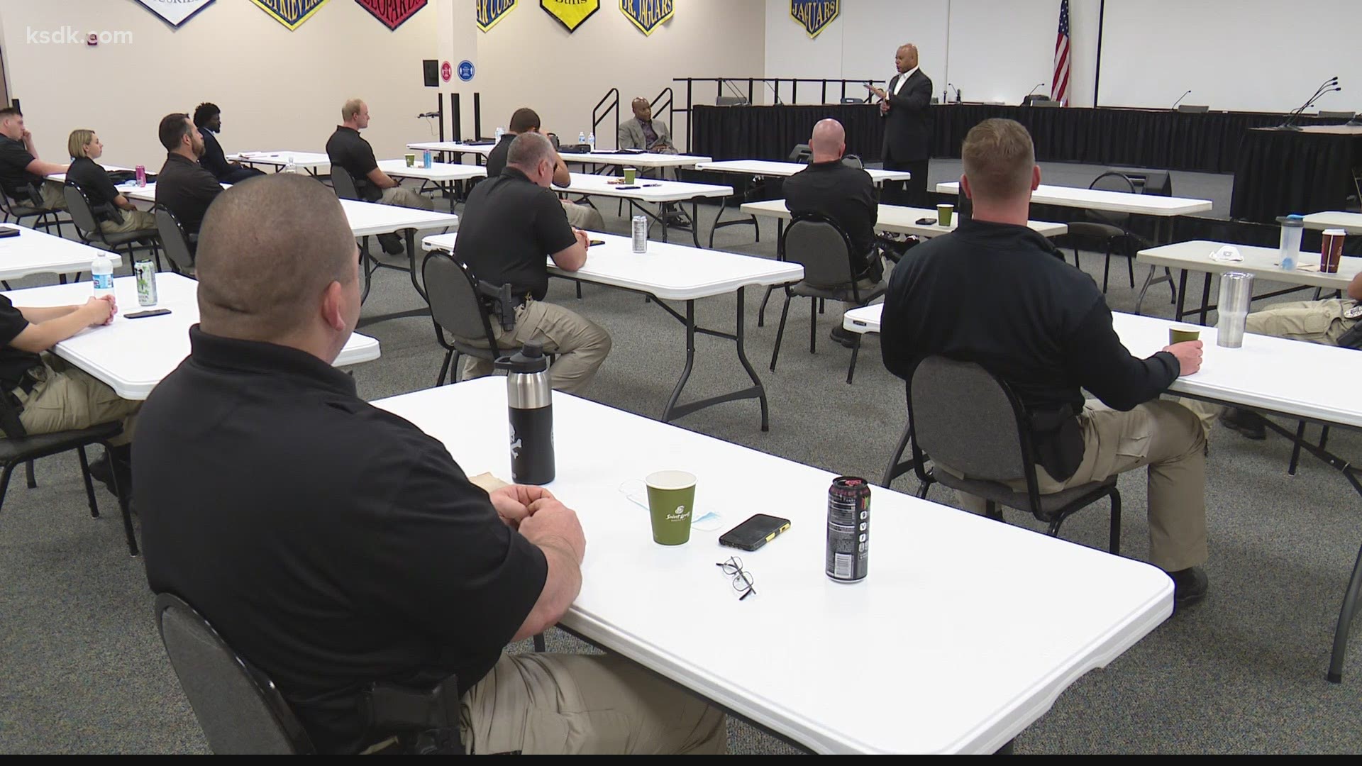 The sheriff invited a national non-profit to facilitate the discussion on little things that help officers build  relationships in the community