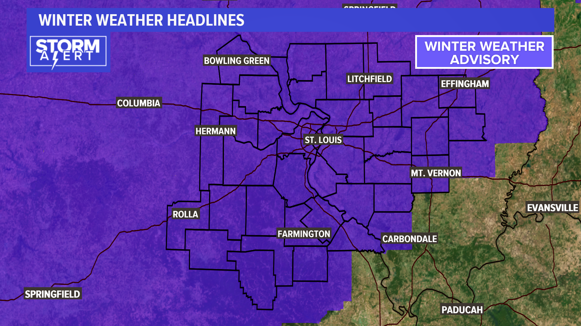 Storm Alert | Winter weather advisory in effect for St. Louis area as ...
