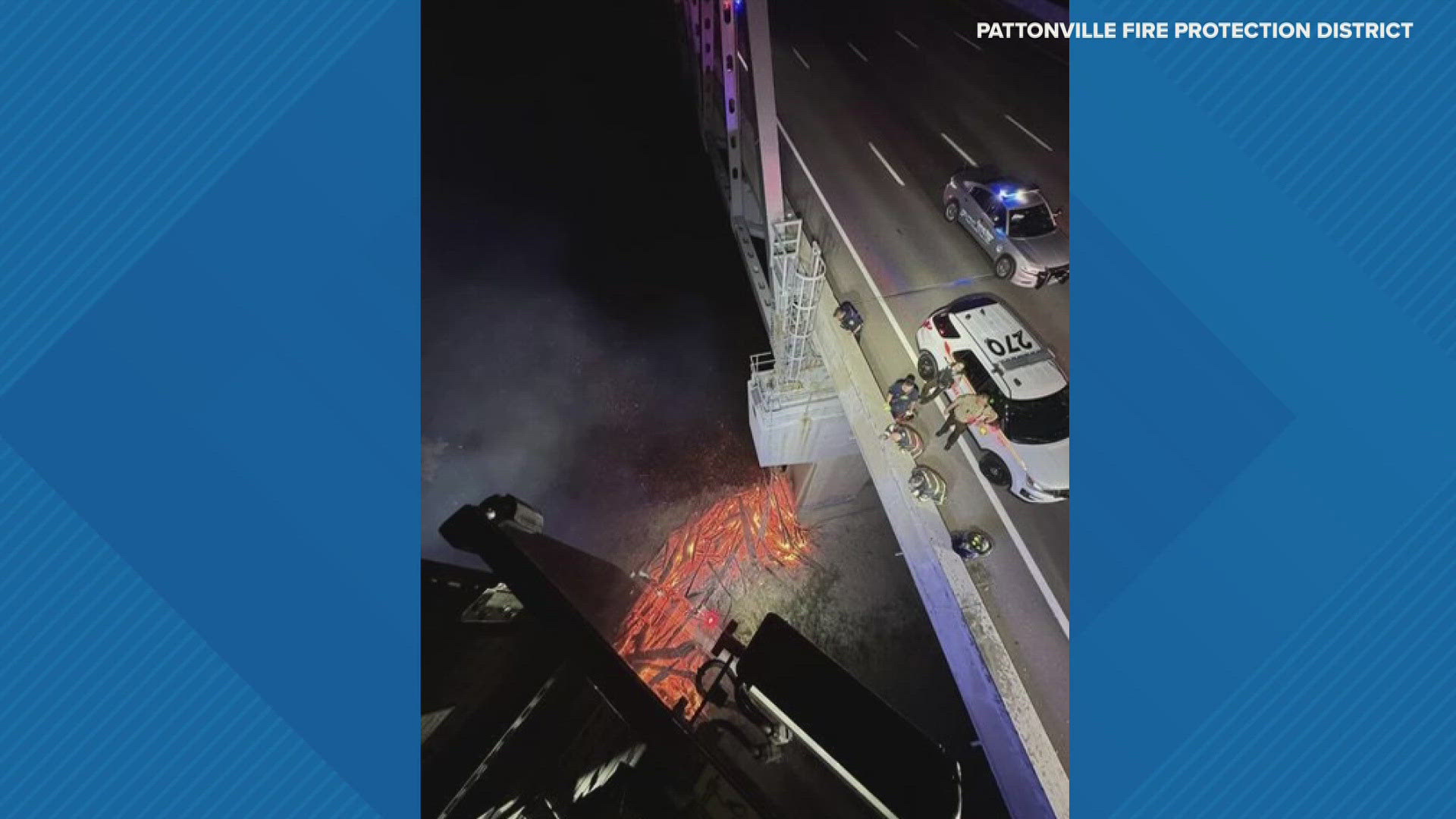 A fire under a busy Missouri River crossing Monday morning caused a delay on I-70. The cause of the fire was not immediately known.