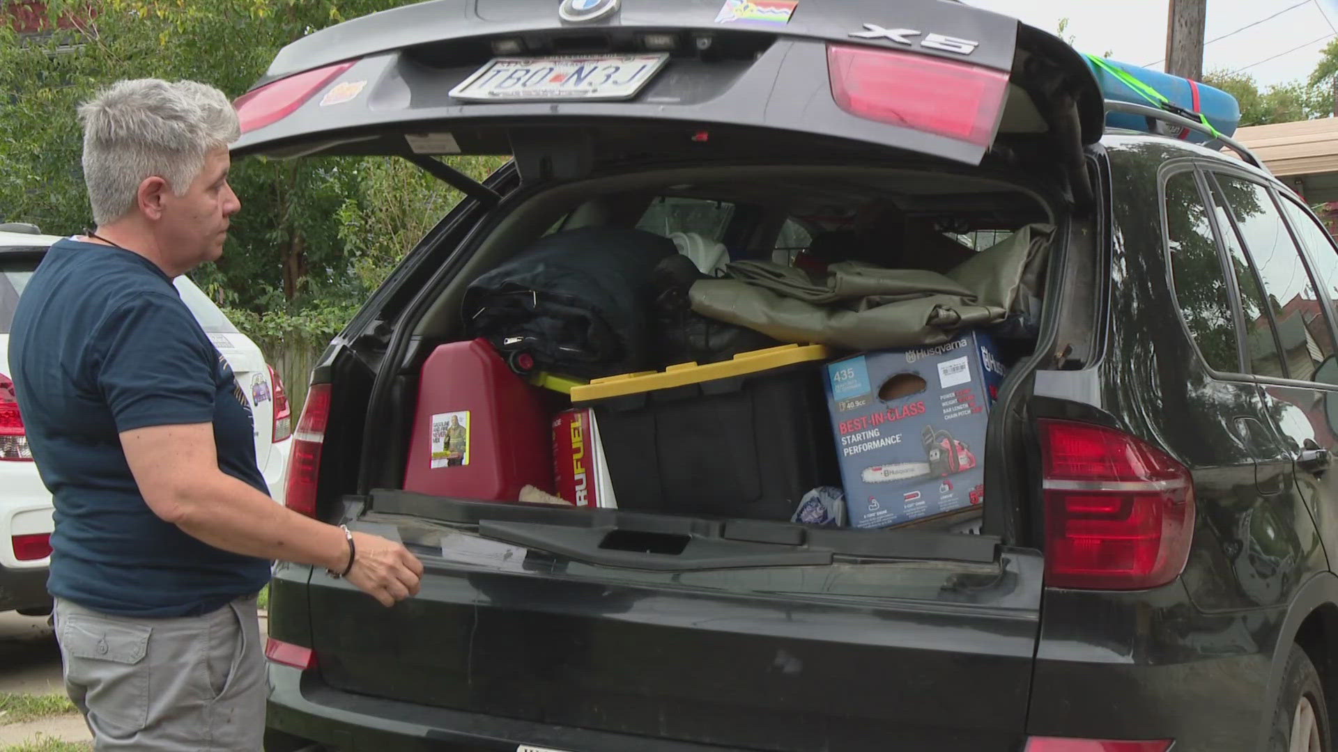 Michele Turner moved to North Carolina two months ago. After escaping the extreme weather, she is returning with supplies to help her neighbors.