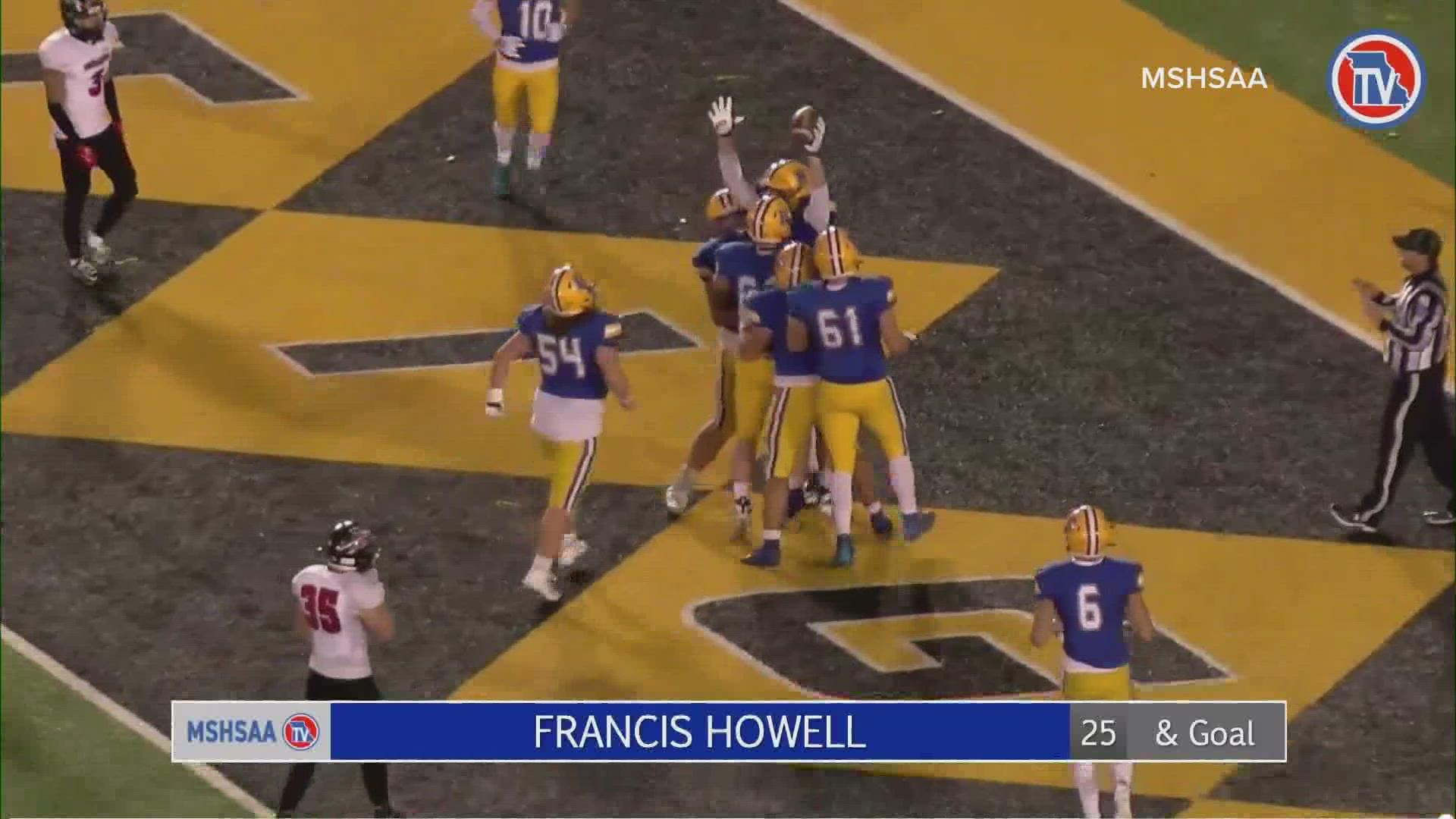 Francis Howell defeated Fort Osage 49-21 for the Class 5 title. It's their first championship in program history.