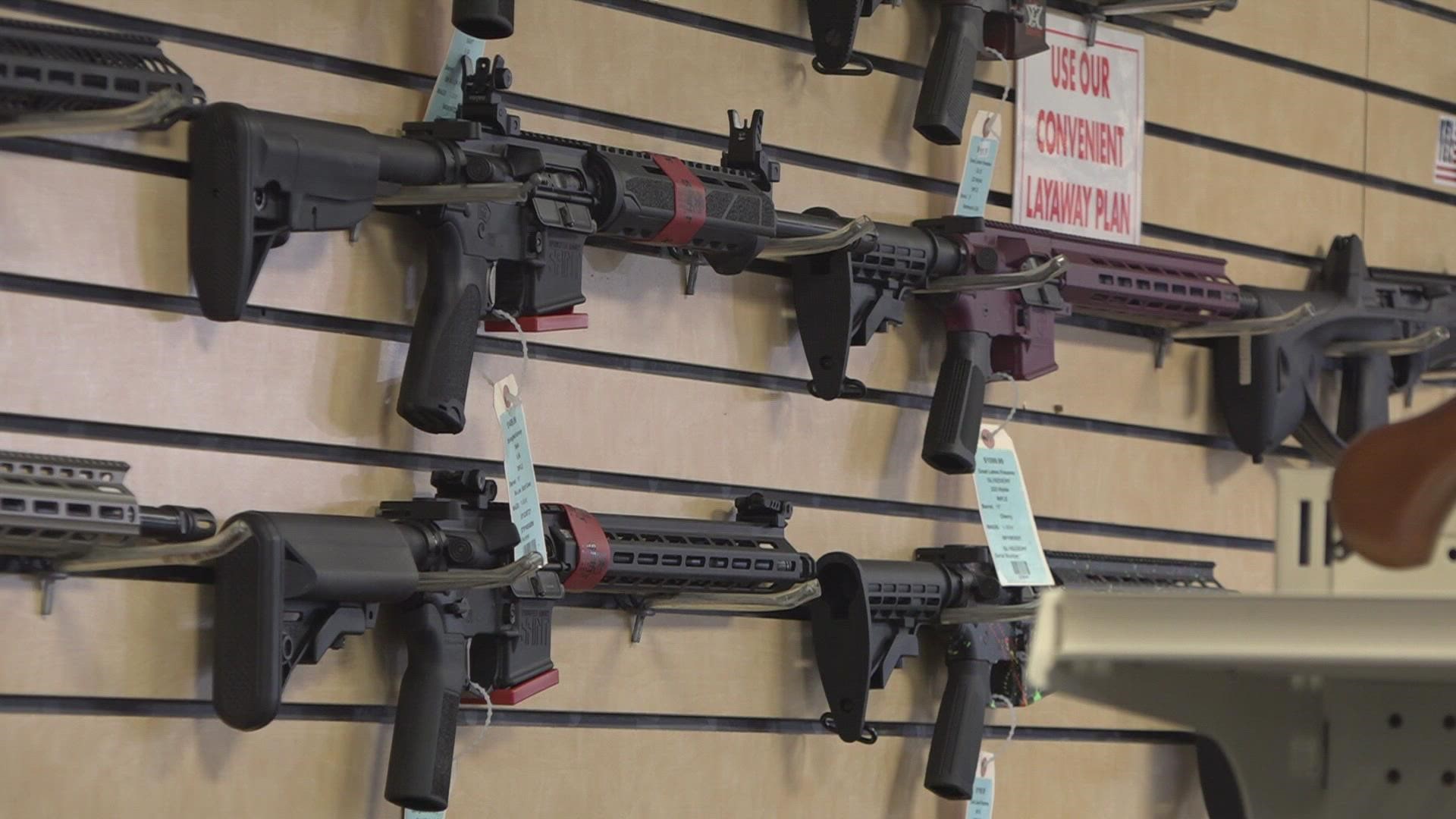 The legislation would ban the manufacture or possession of dozens of brands and types of rapid-fire rifles and pistols, .50-caliber guns and some attachments.