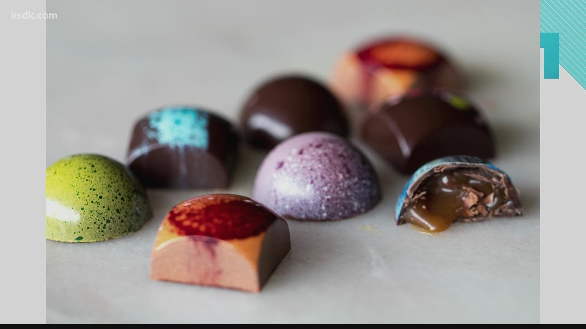 The chocolate boutique has a mixture of different flavors – some that are seasonal and rotating all the time.