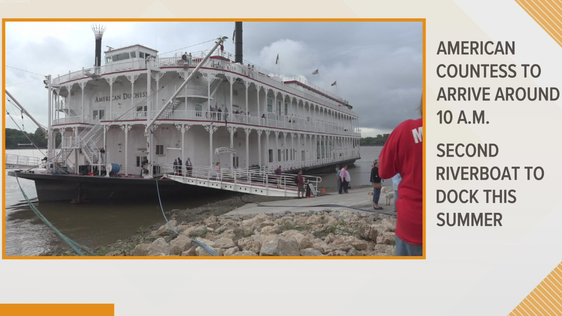 The Countess is the second riverboat to dock in Kimmswick after the American Duchess arrived in July. It was the first riverboat to visit the town in 125 years.