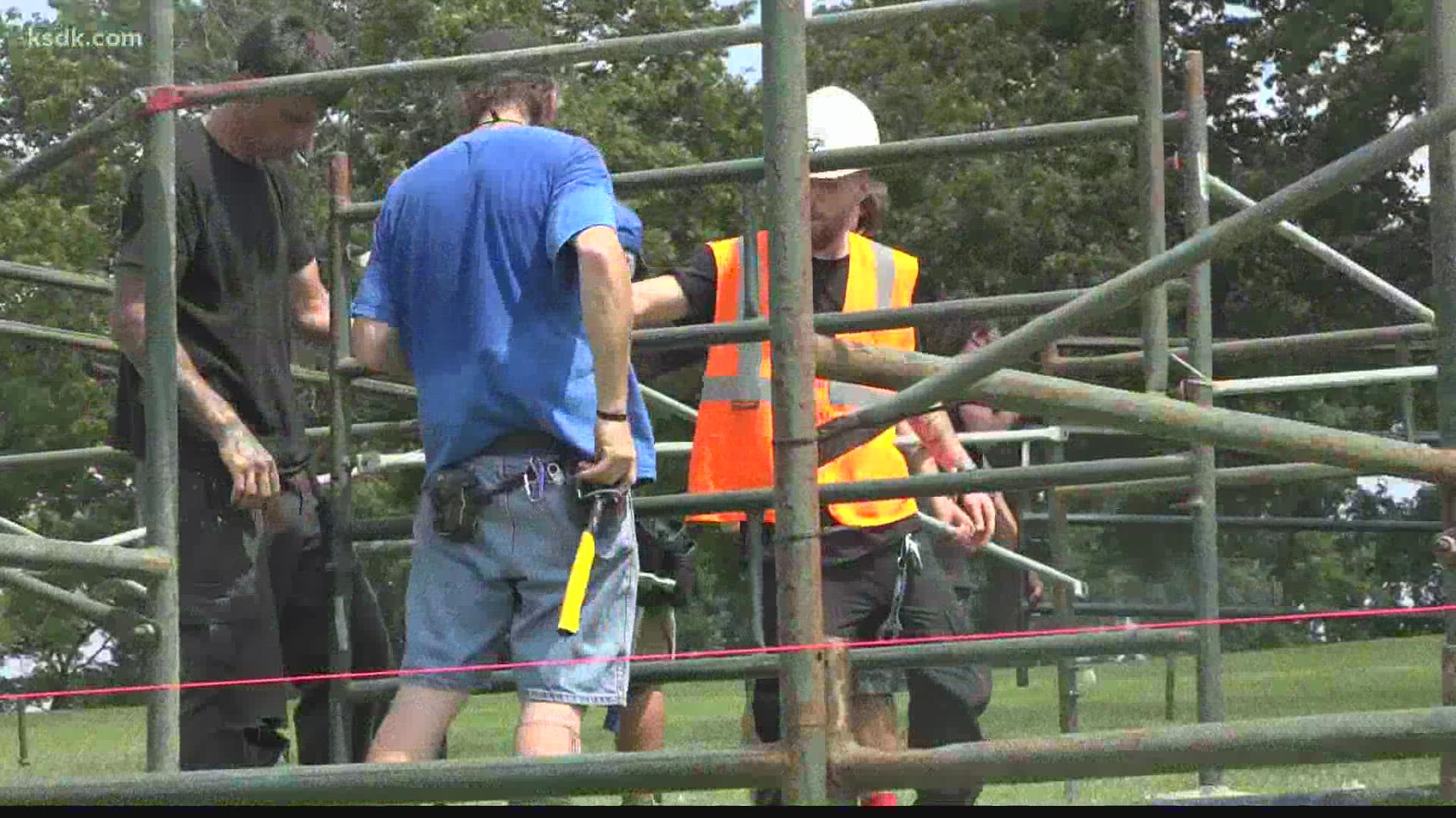 Norwood Hills Country Club crews are preparing for Ascension Charity Classic Golf Tournament next month.