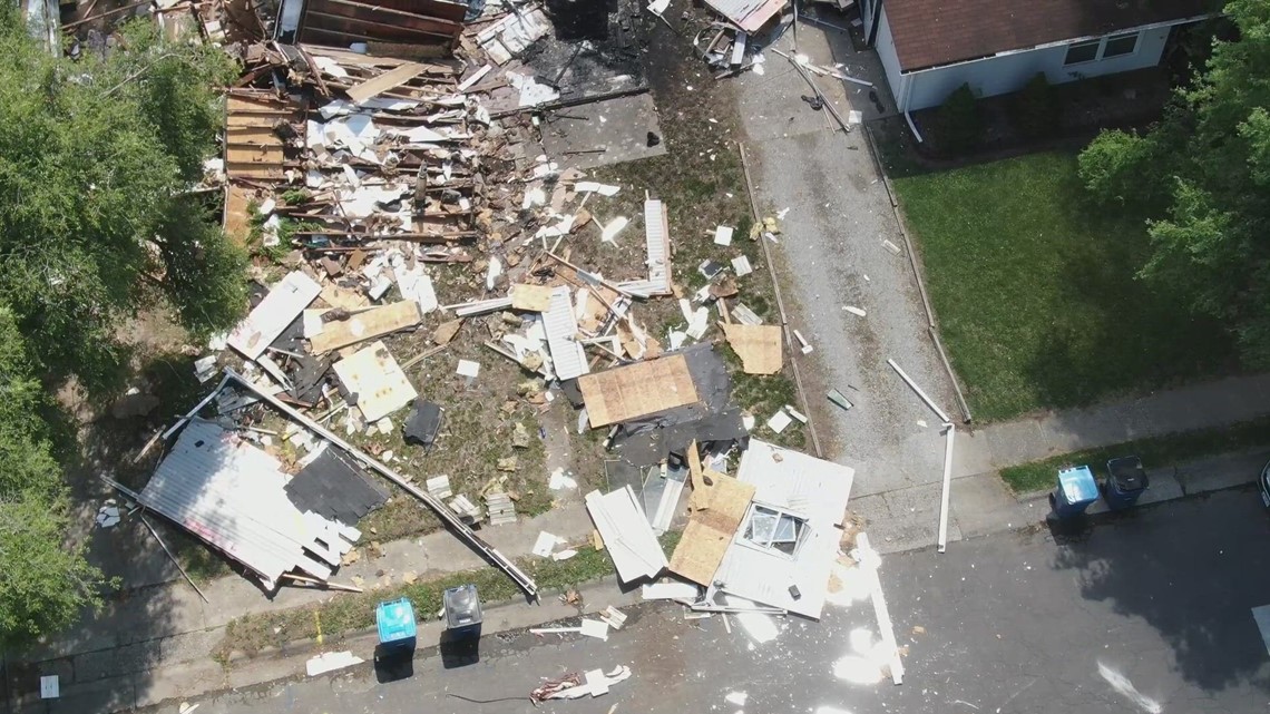 Drone video shows Granite City house damaged by explosion | ksdk.com