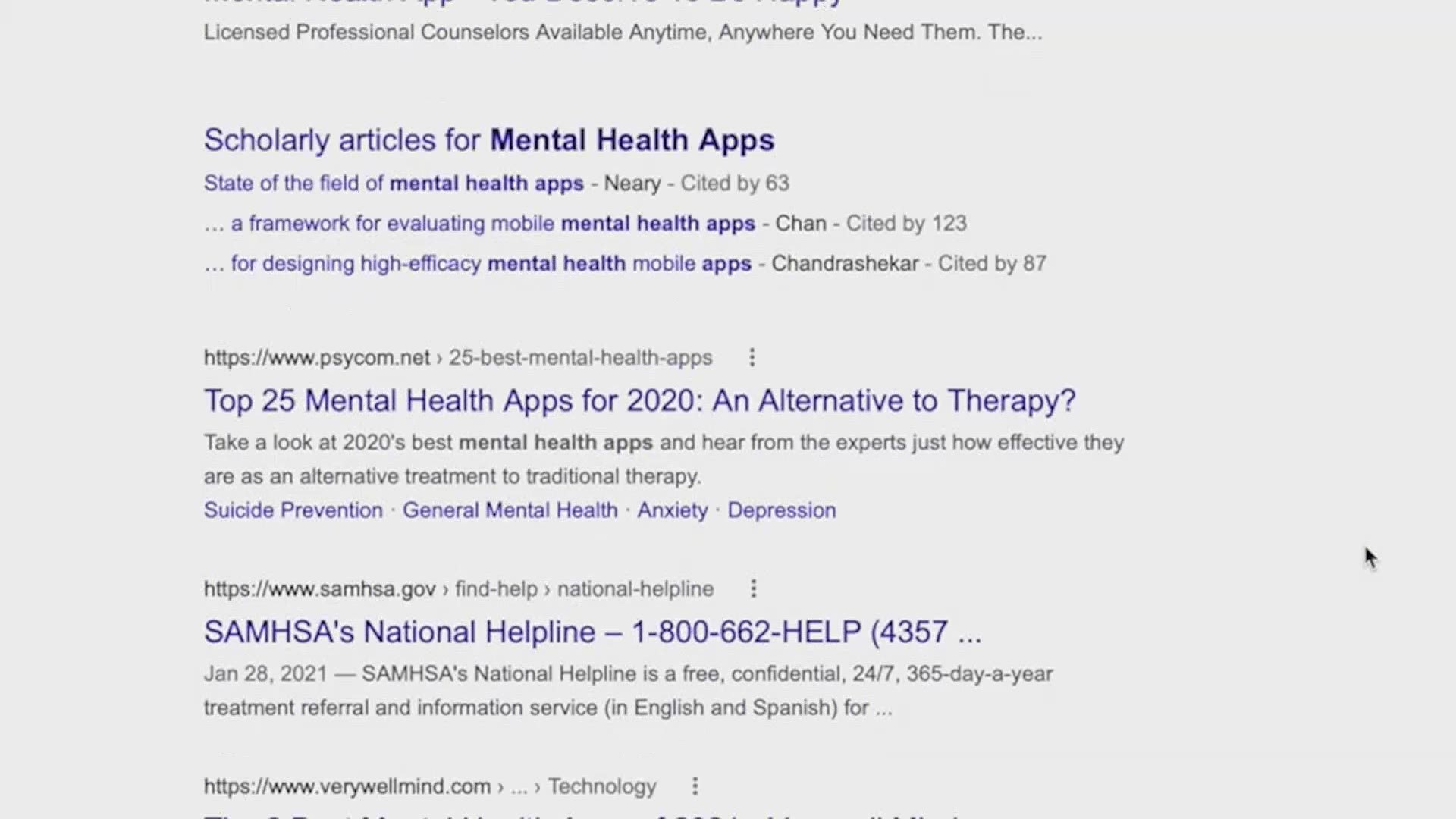 Mental health apps are becoming increasingly popular and offer a range of options, from guided meditations to appointments with a licensed therapist.