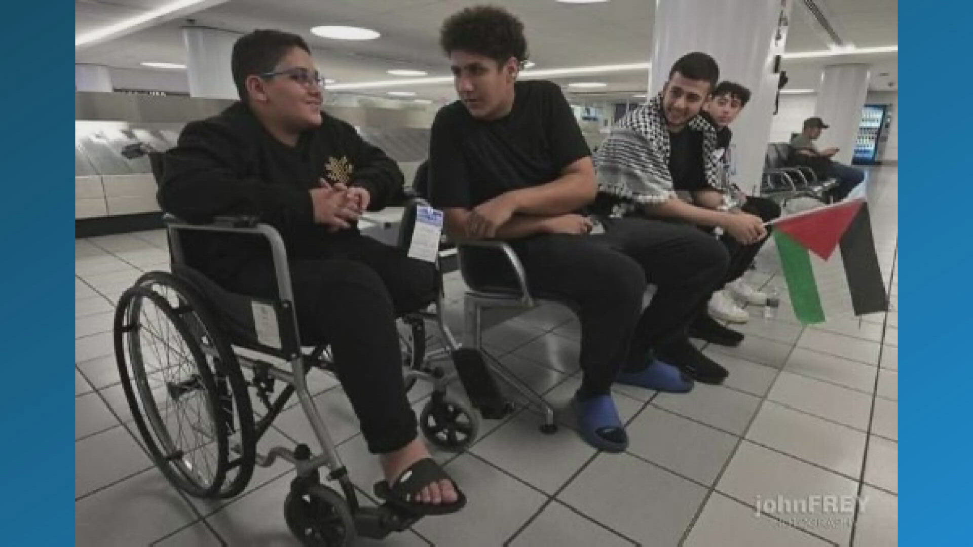 A boy from Gaza has arrived in St. Louis to get medical care after losing his leg in an Israeli missile attack.