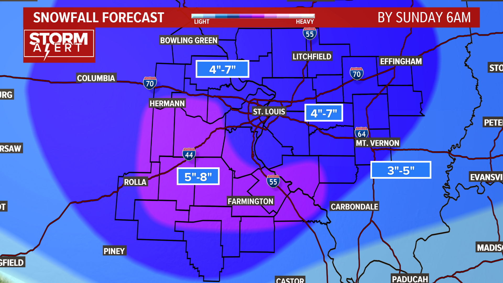 Snow in the forecast for St. Louis this weekend, here's how much we may ...
