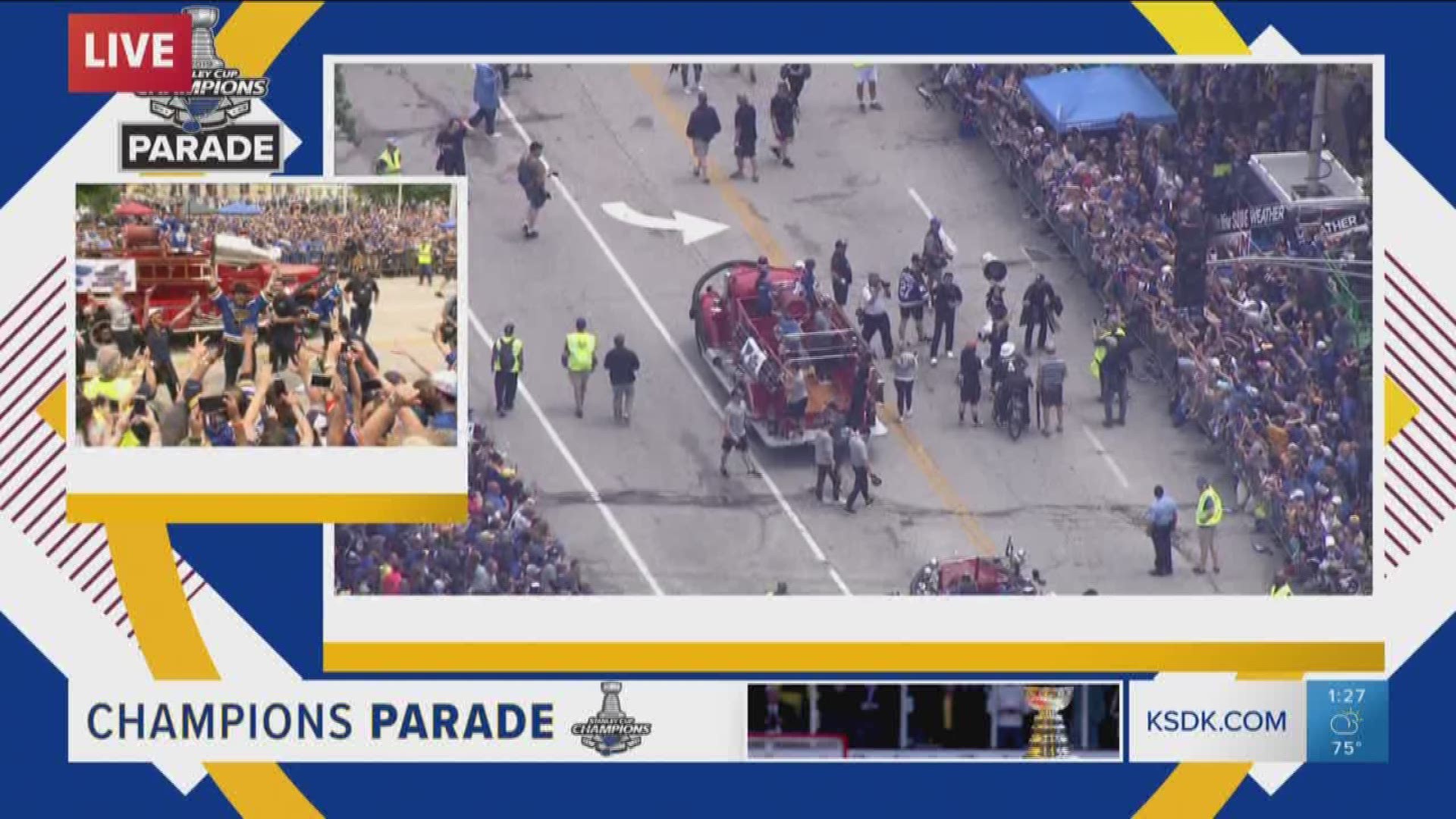 Watch: Full coverage of Blues Stanley Cup parade and rally in St. Louis
