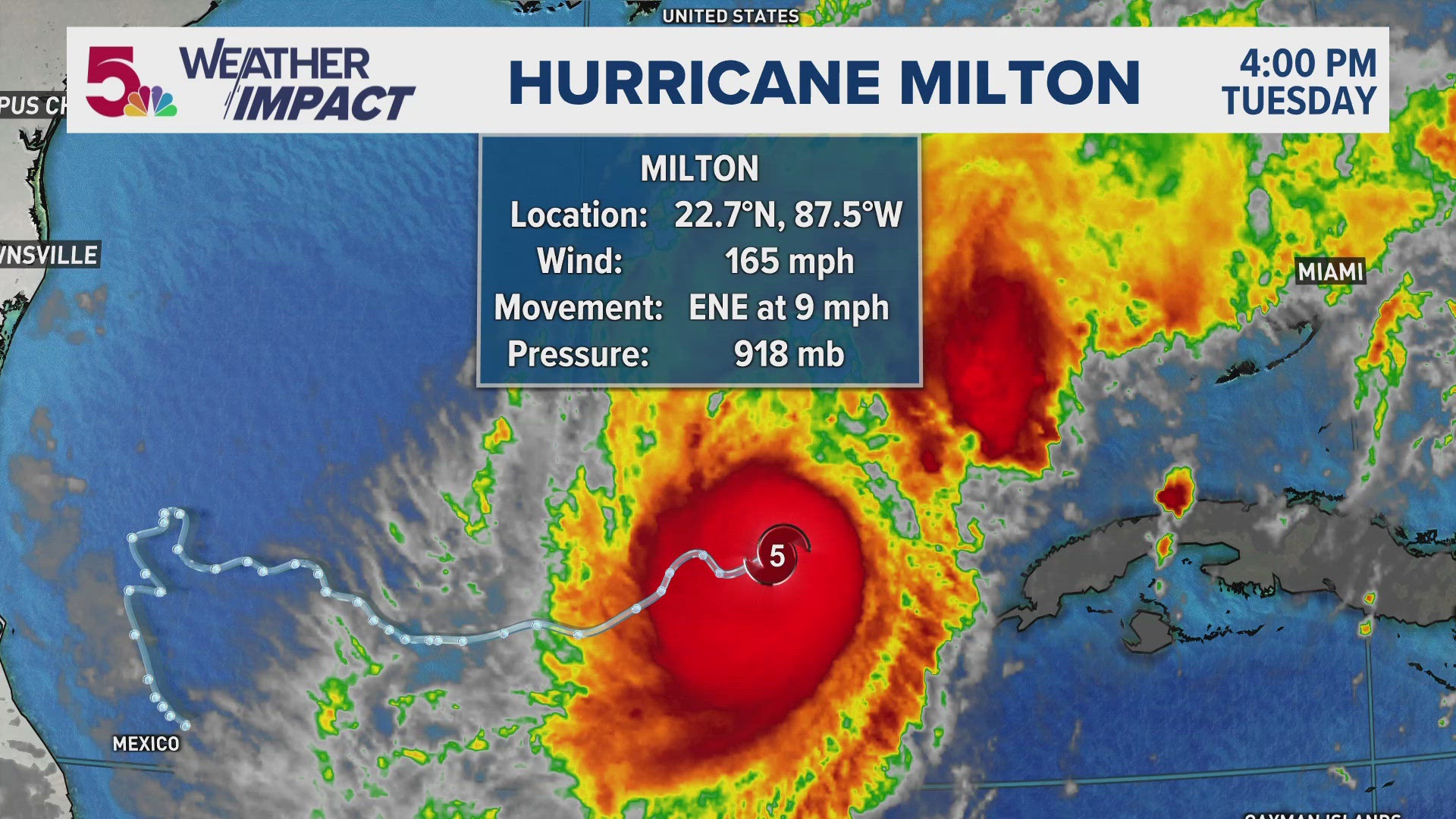 Hurricane Milton is barreling towards the Florida Gulf Coast. The monster storm just upgraded to Category 5 again.