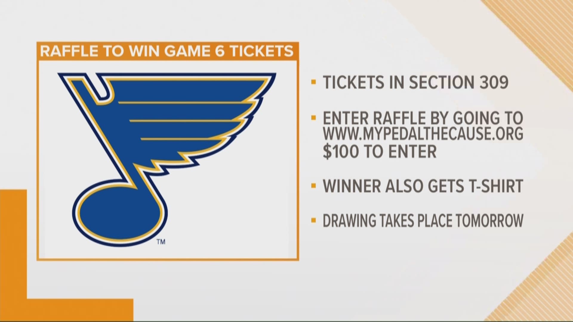 There's a way for you to get tickets to Game 6 and make a difference in the community. Ticket raffle will help raise money in the fight against cancer.