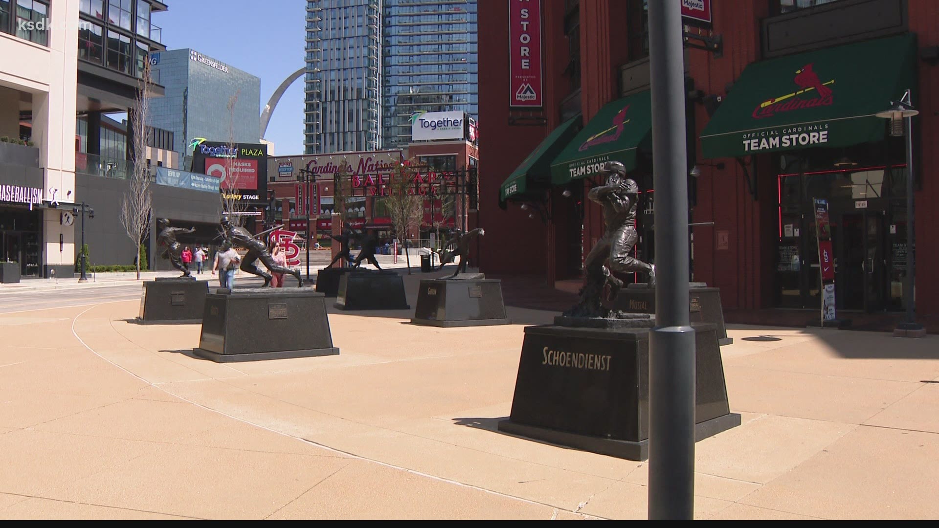 For the first time in nearly two years, both the Cardinals and Blues are welcoming fans downtown on the same night