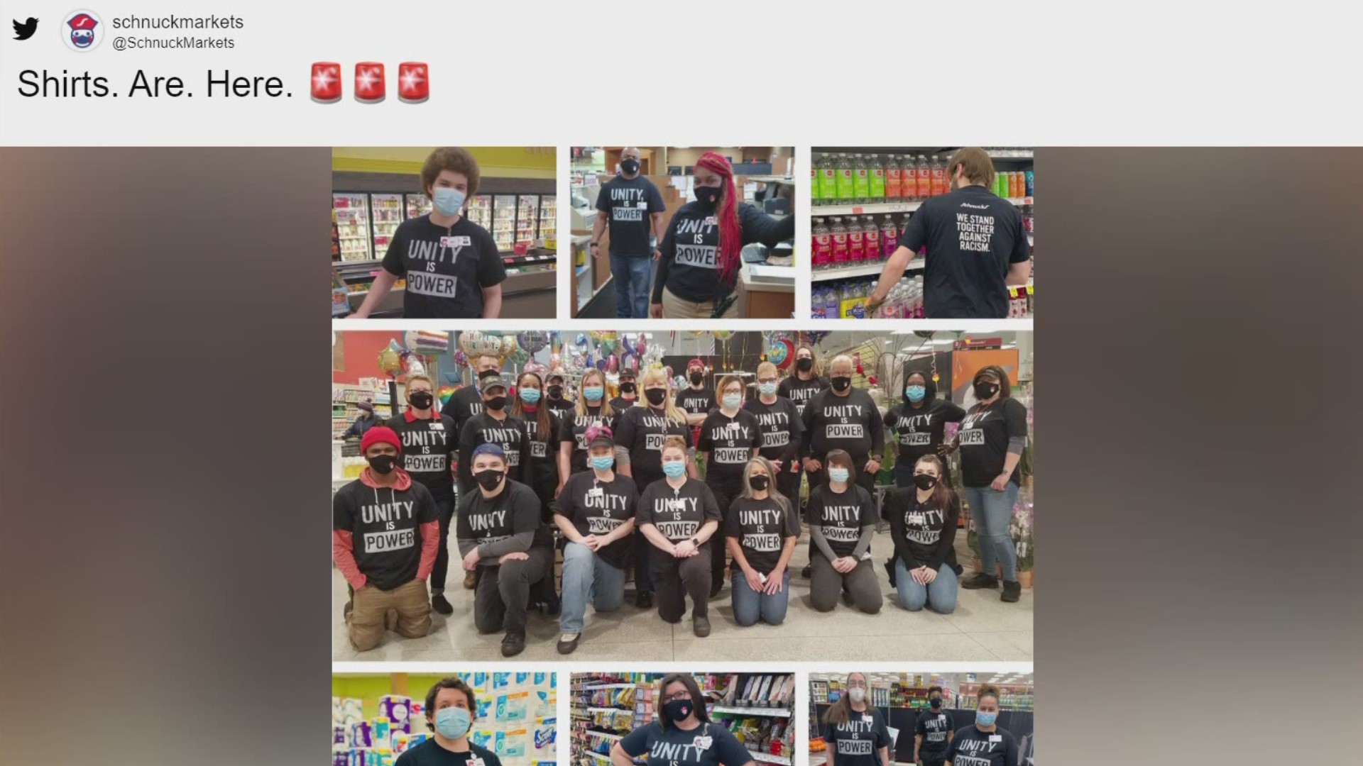 Schnucks workers will wear the shirts through Black History Month.