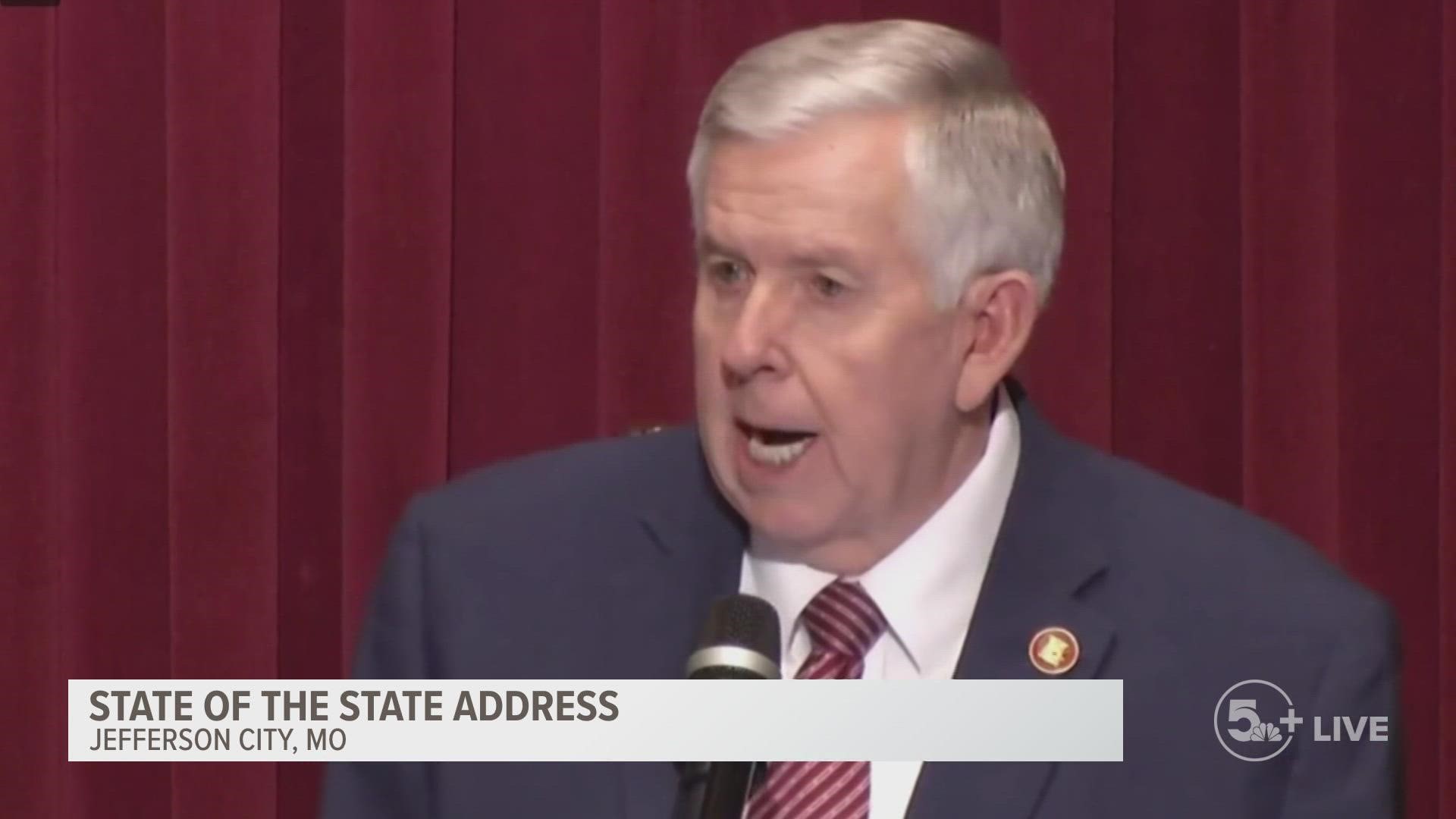 Gov. Mike Parson addressed Missouri on the state budget and important updates from the state. The address was Jan. 18, 2023.