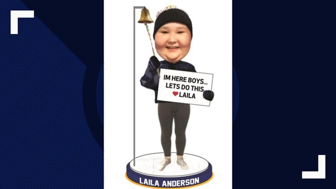 Bobbleheads coming of St. Louis Blues and super fan Laila Anderson
