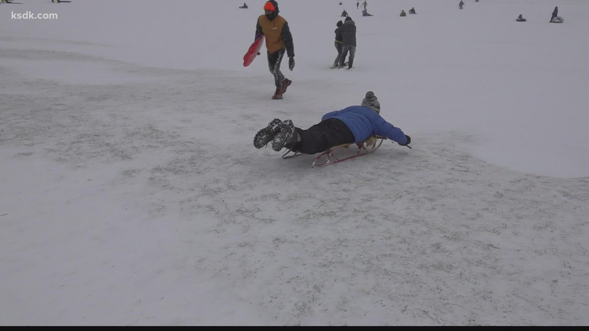 When snow is in the forecast, kids in St. Louis start thinking about two words: Art Hill. Rhyan Henson visited there Thursday and learned a few new sledding tricks.