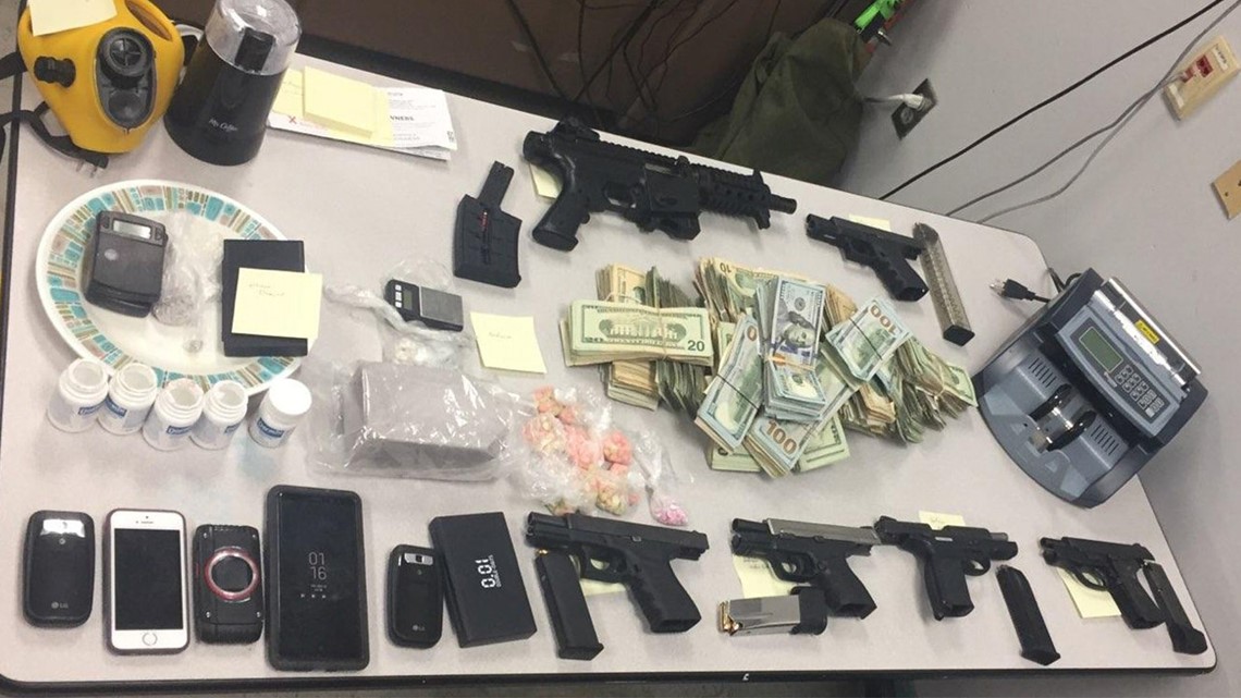 Cops Make Arrest Seize Guns Cash And Suspected Drugs 4719