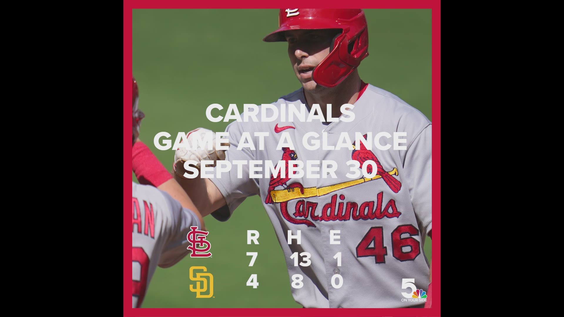 The Cardinals are a win away from advancing to the NLDS.