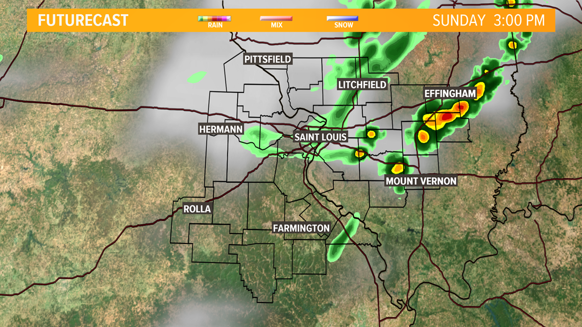 St. Louis Weather | Sunday forecast timeline for storms | ksdk.com
