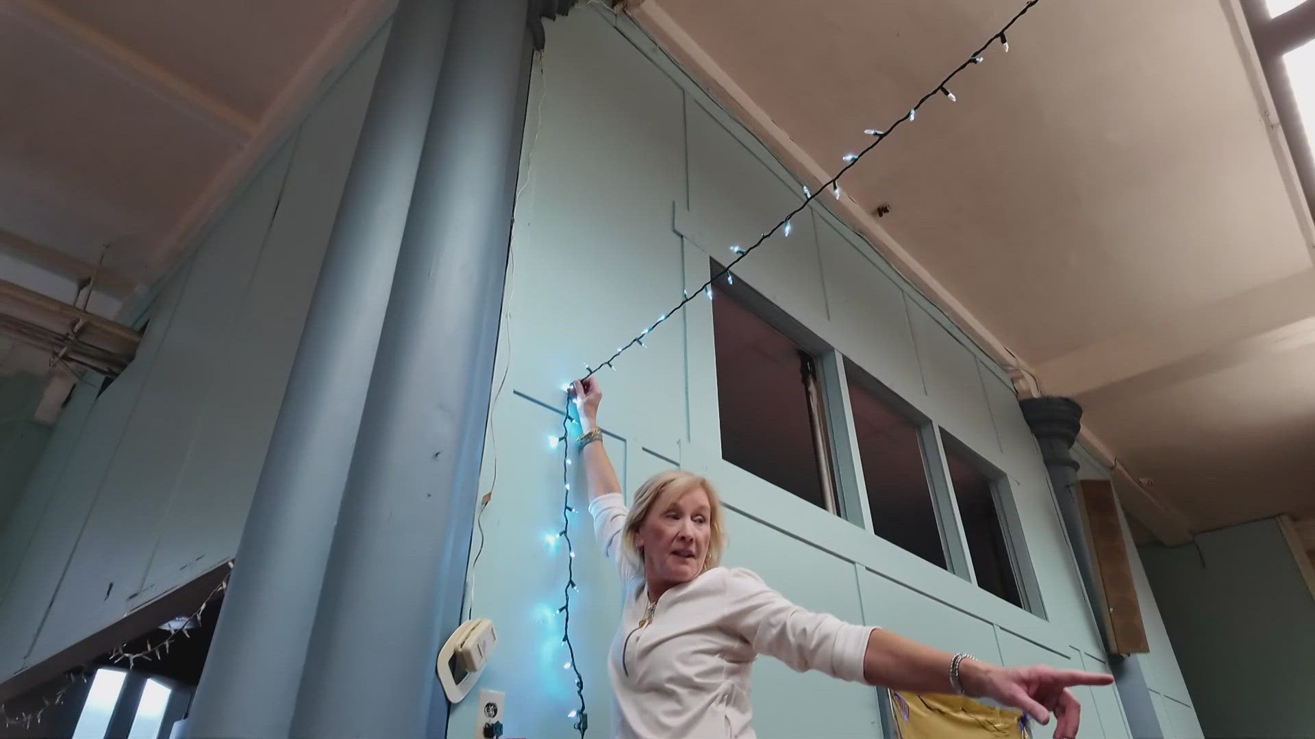 Lisa Brunts is transforming the basement of Most Holy Trinity Catholic Church into a holiday wonderland.