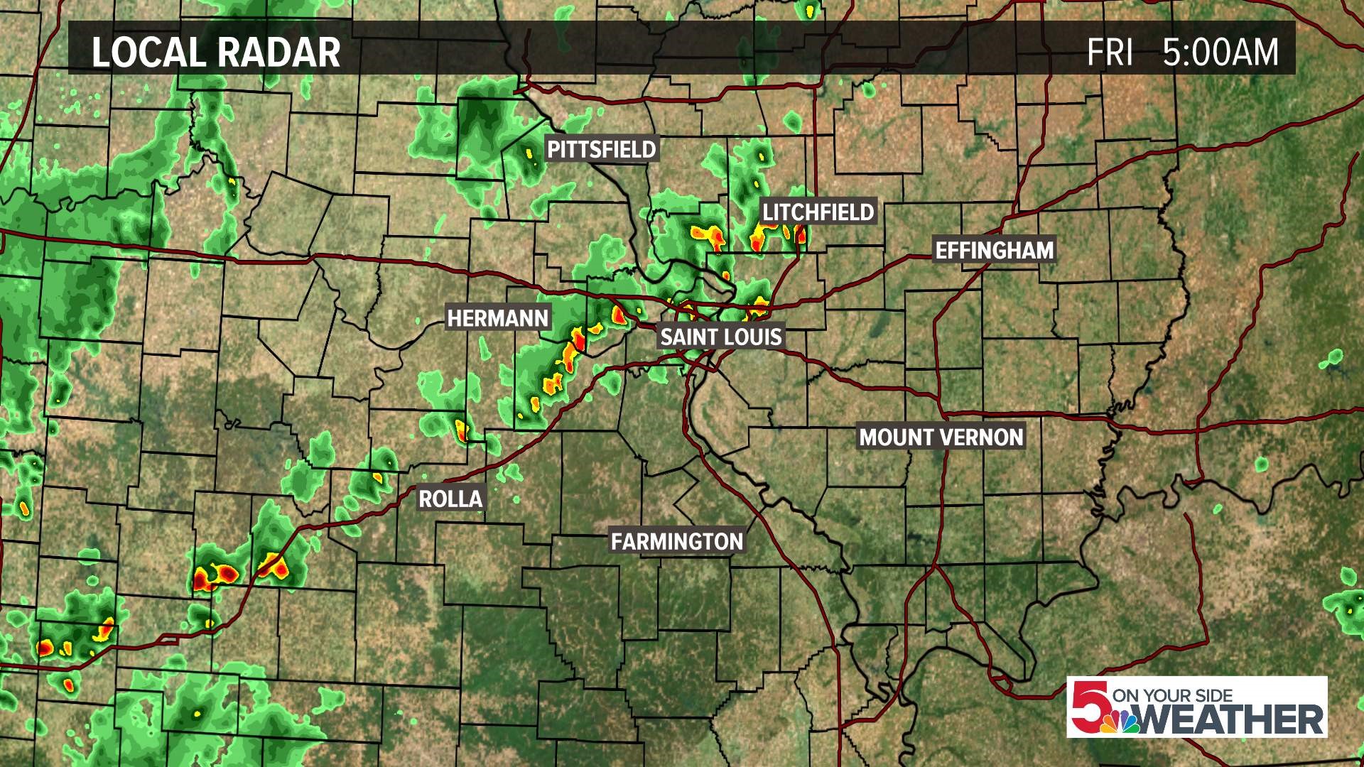 INTERACTIVE RADAR Heatwave ends, storms and cooler temperatures begins in St. Louis