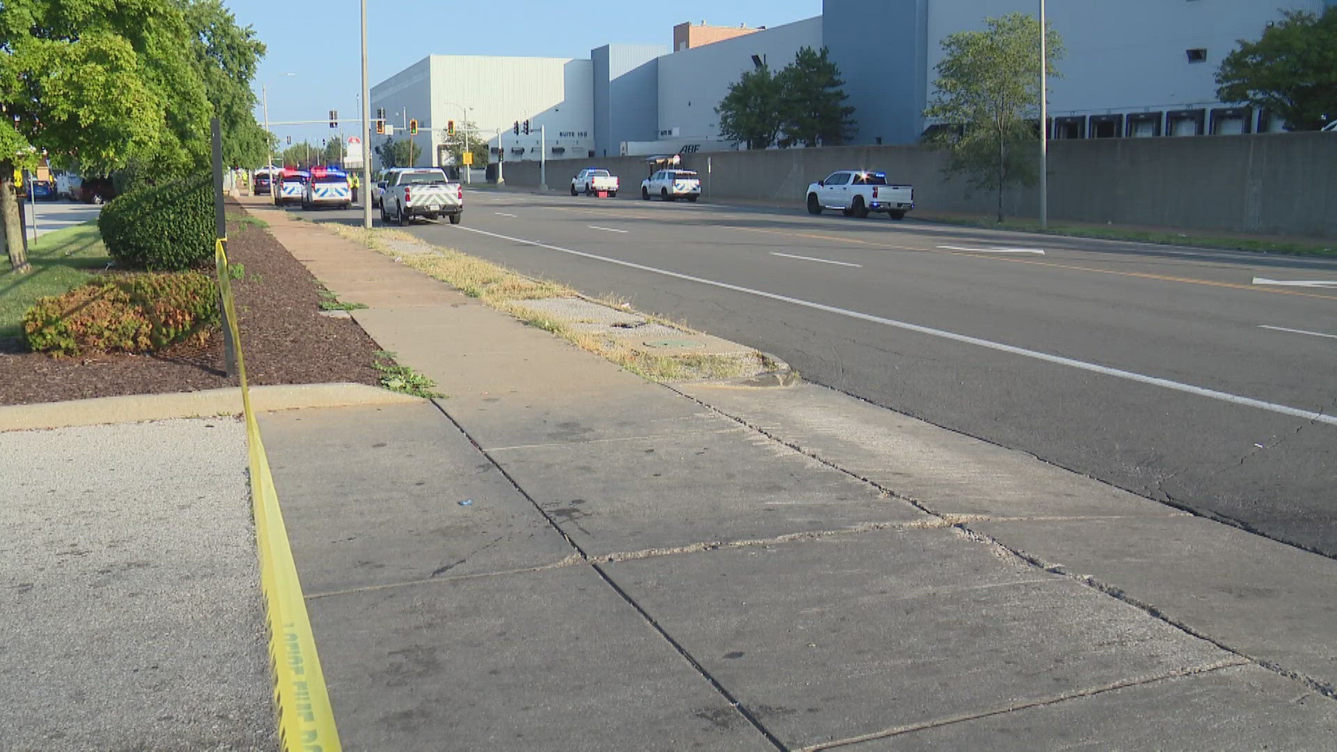 A person was struck and killed by a car Monday morning in north St. Louis. The vehicle involved remained at the scene, police said.