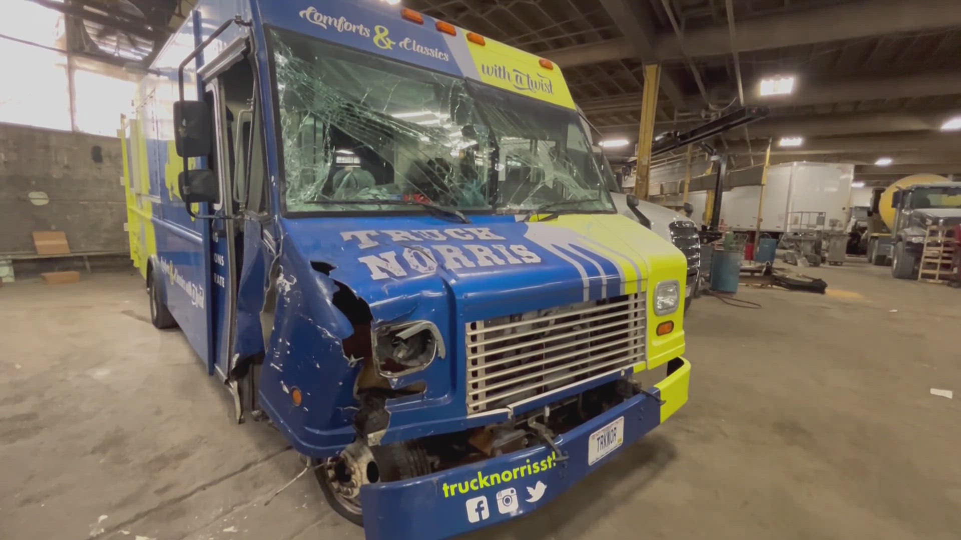 "A vehicle ran the red light right in front of us,” Todd Norris said. “Unfortunately, the food truck can't just stop on a dime."