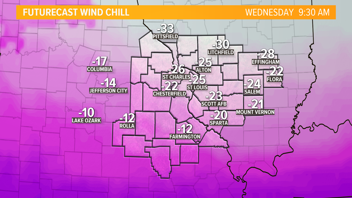 Brutally cold and dangerous wind chills could hit -25 degrees | ksdk.com
