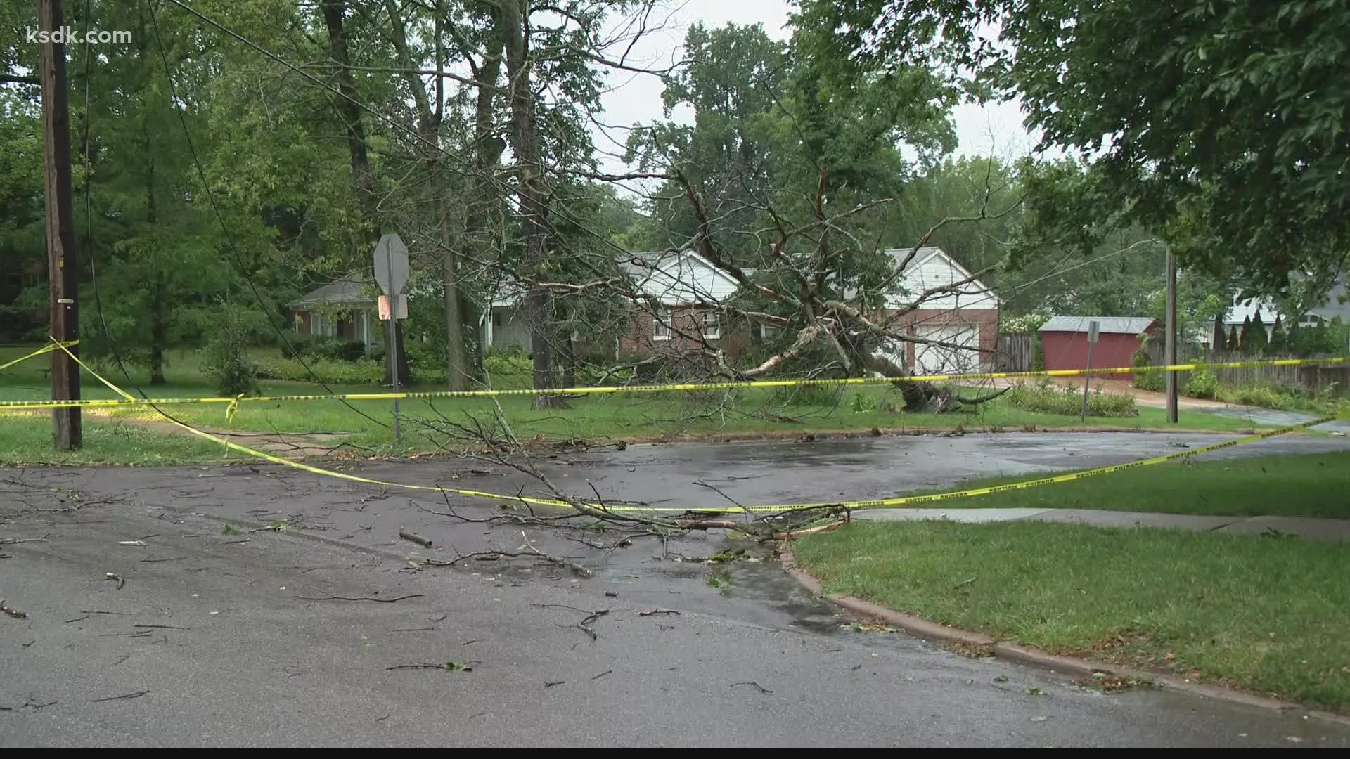 Severe thunderstorms down trees, knock out power for thousands in St ...