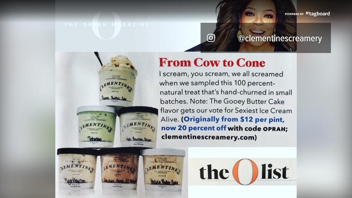 St. Louis' Clementine's Creamery makes 'O List' in Oprah Magazine