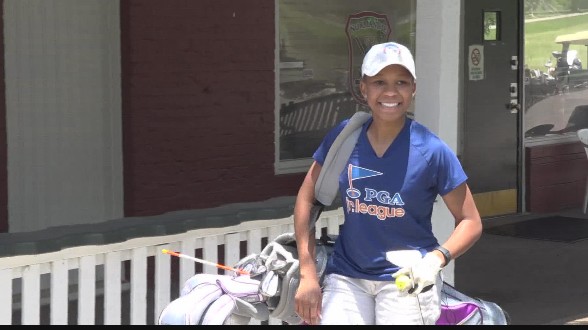 Anandra Chaney is the lone golfer for Normandy High School. But her dedication to the sport is hoping to change that.