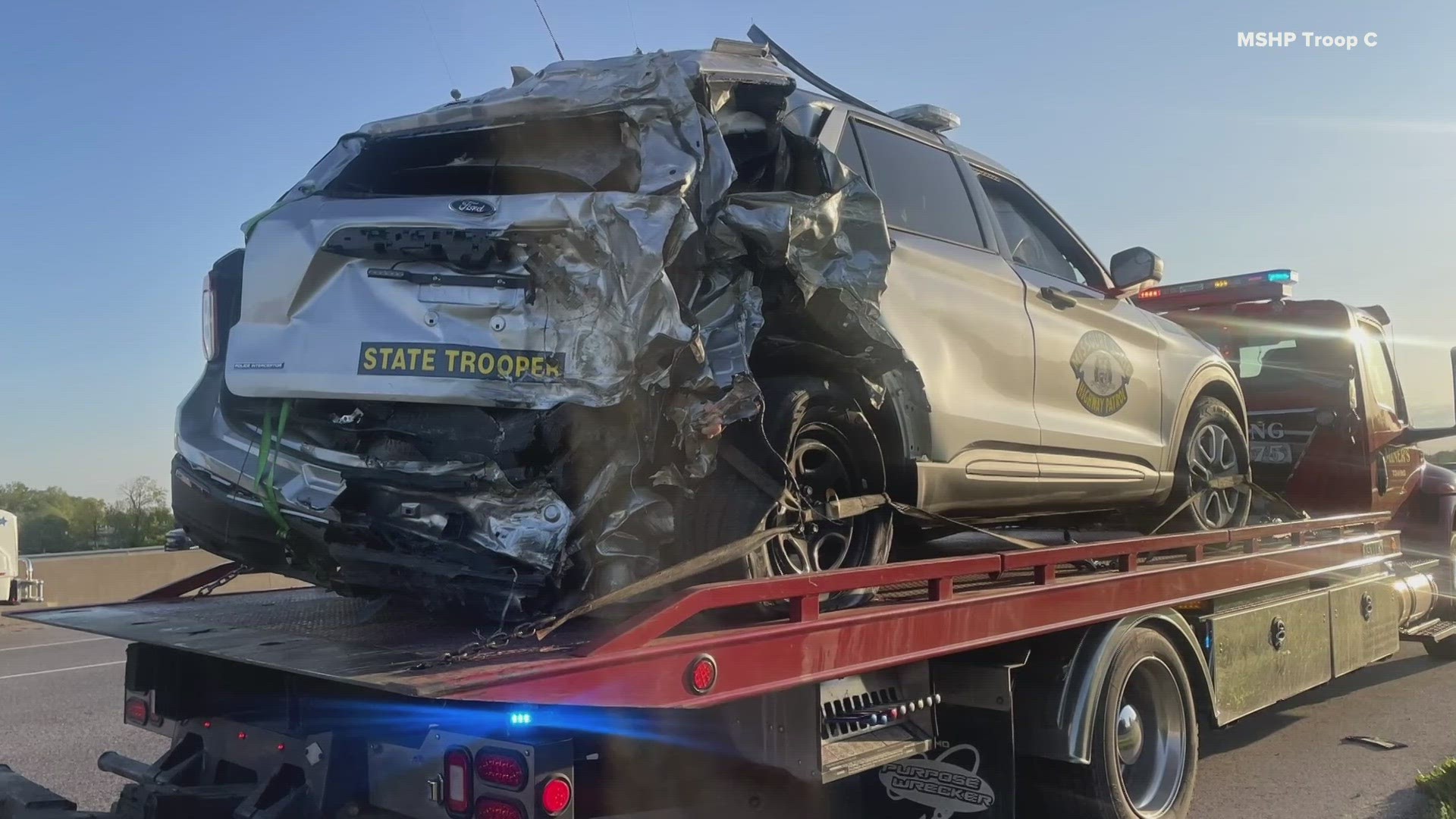 The incident happened Sunday. One trooper and the Glendale officer were released from the hospital. The second trooper remains in the hospital for testing.