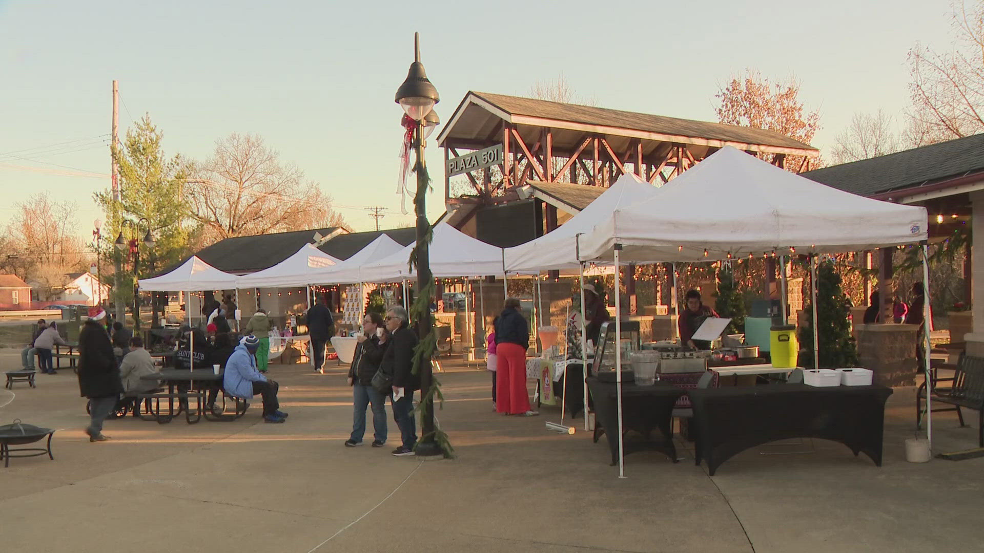 St. Louis area residents embrace the Holiday Spirit.