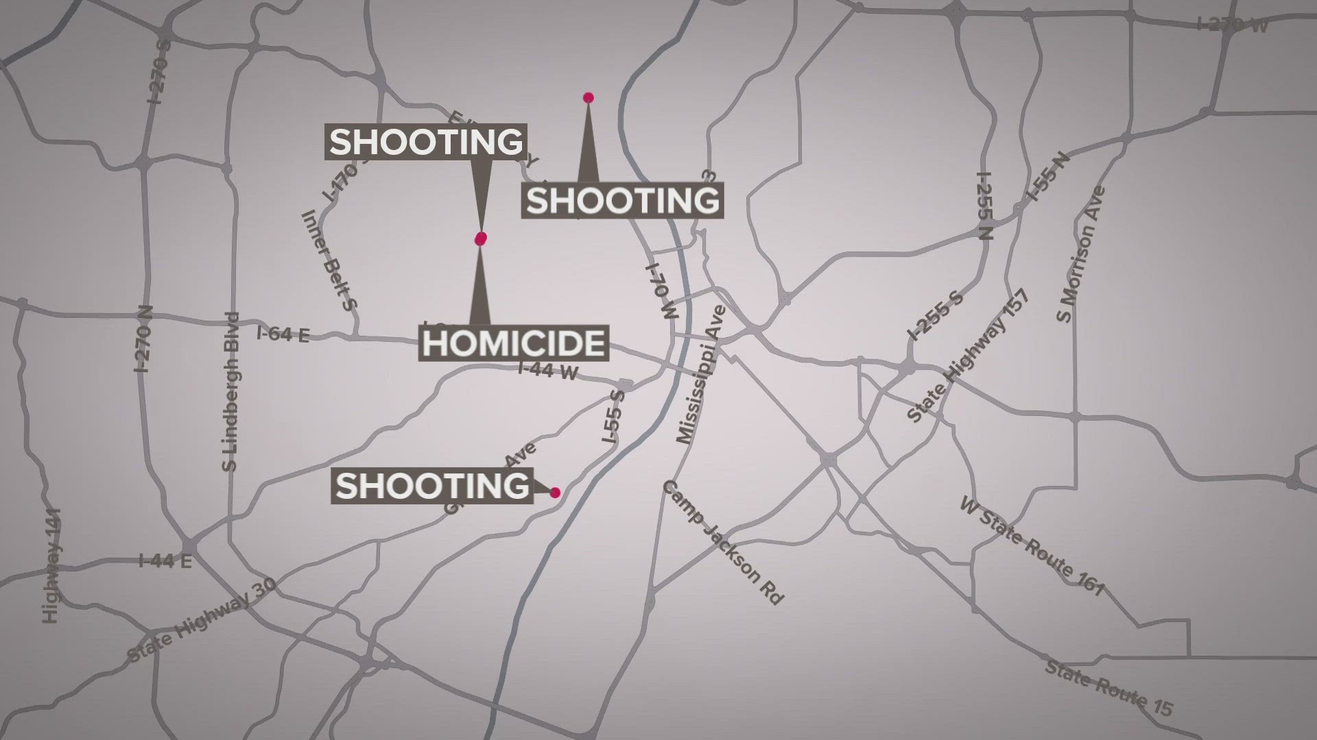 One person was killed and four others were injured in four separate shootings overnight in St. Louis. The deadly shooting happened in on Minerva Avenue.