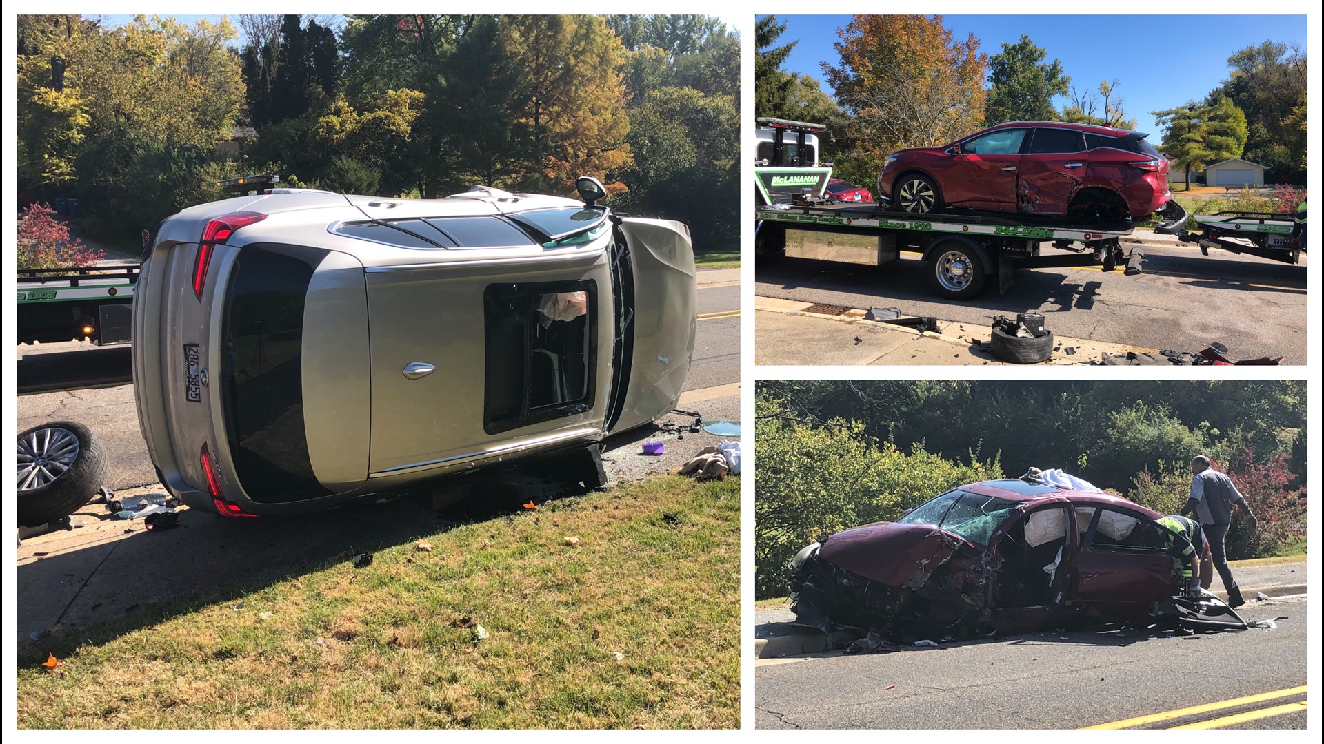 5 injured in 3car crash in Collinsville, Illinois