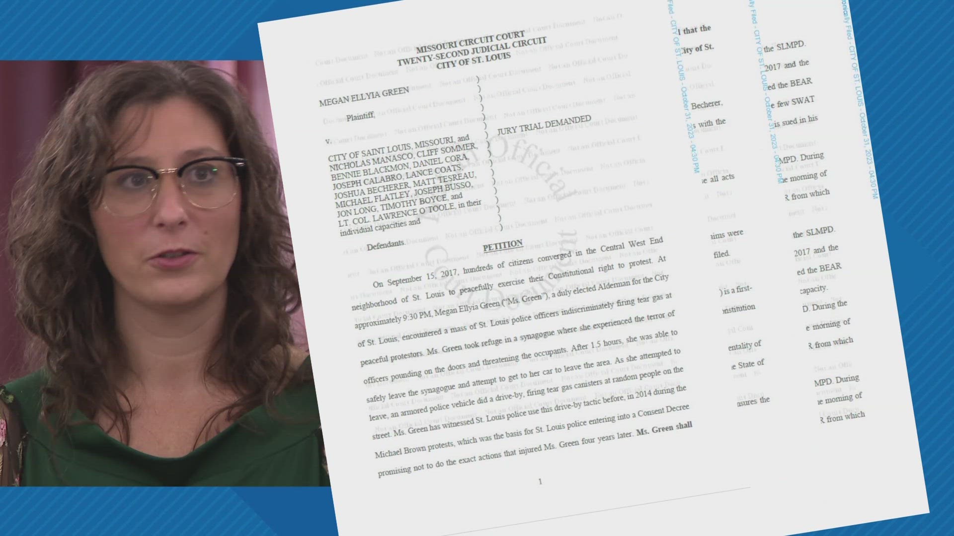 St. Louis Board of Aldermen President Megan Green moved her lawsuit against the city she serves out of federal court this week and into state court.