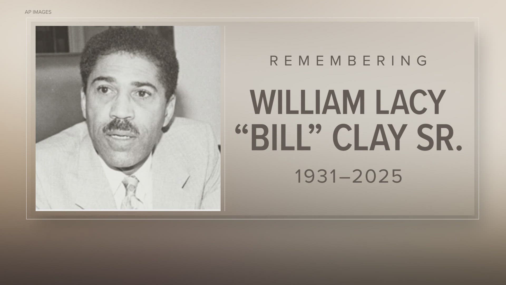 William "Bill" Clay Sr., Missouri's first Black congressman and a St. Louis civil rights leader, has died. He was 94.