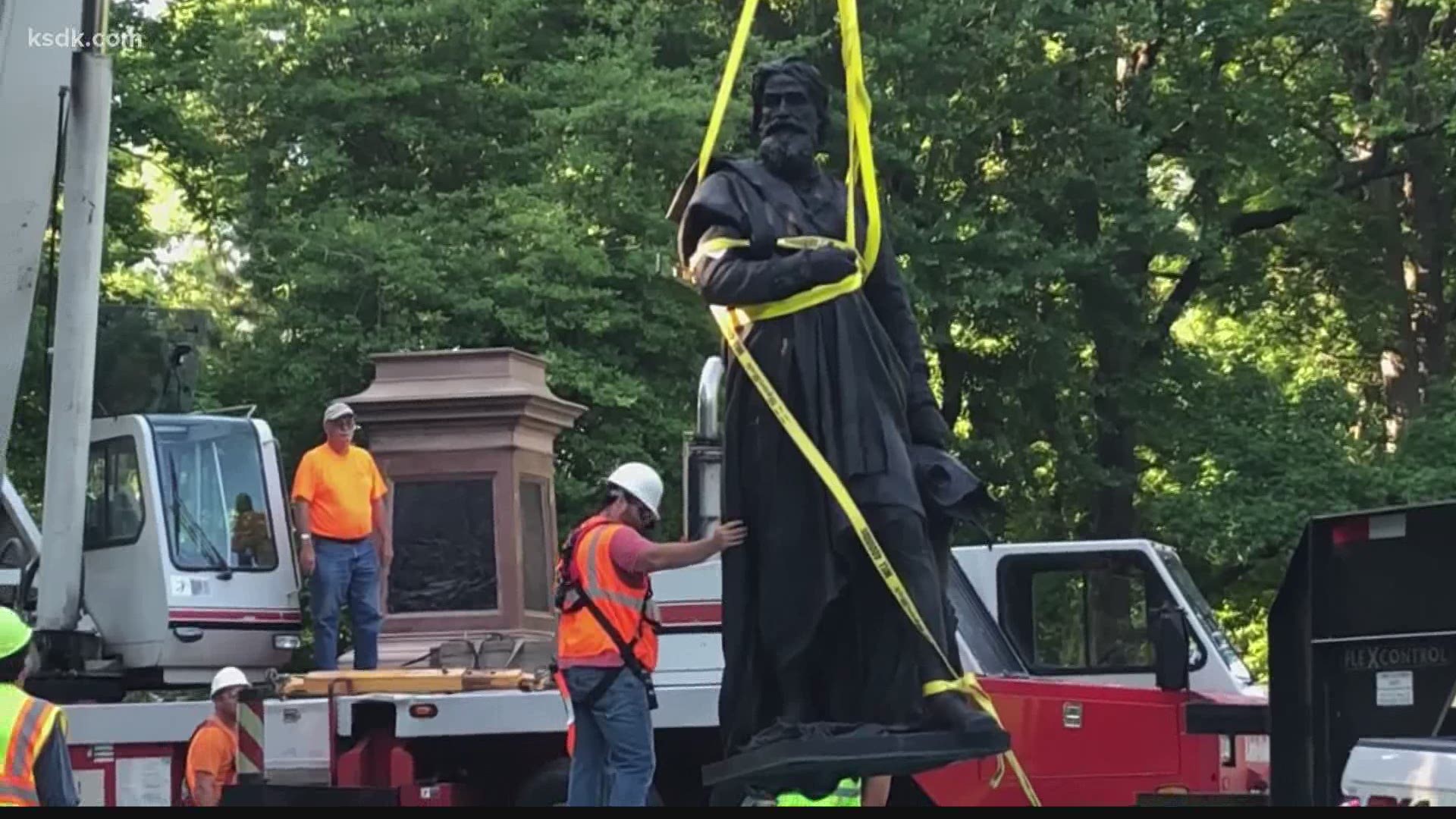 The statue was removed on Tuesday