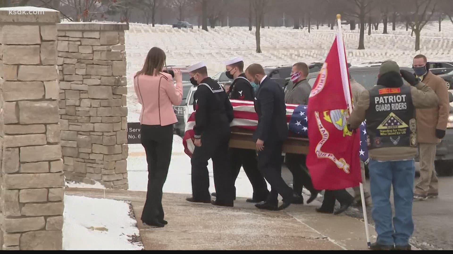 He came to his final resting place in Jefferson Barracks National Cemetery Tuesday.