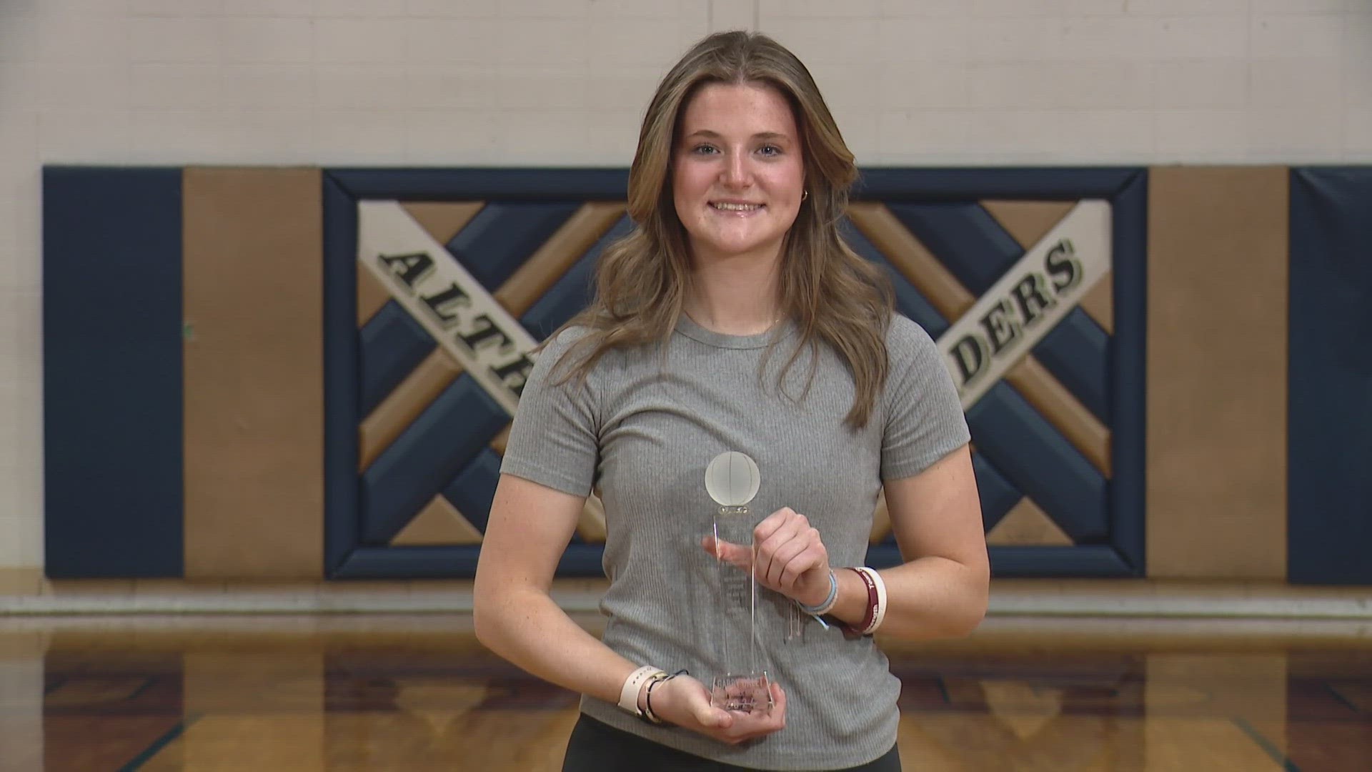 Gabby Orlet, Althoff's star athlete, has been fighting cancer for the last three years. Her approach to life has earned her national recognition for her courage.