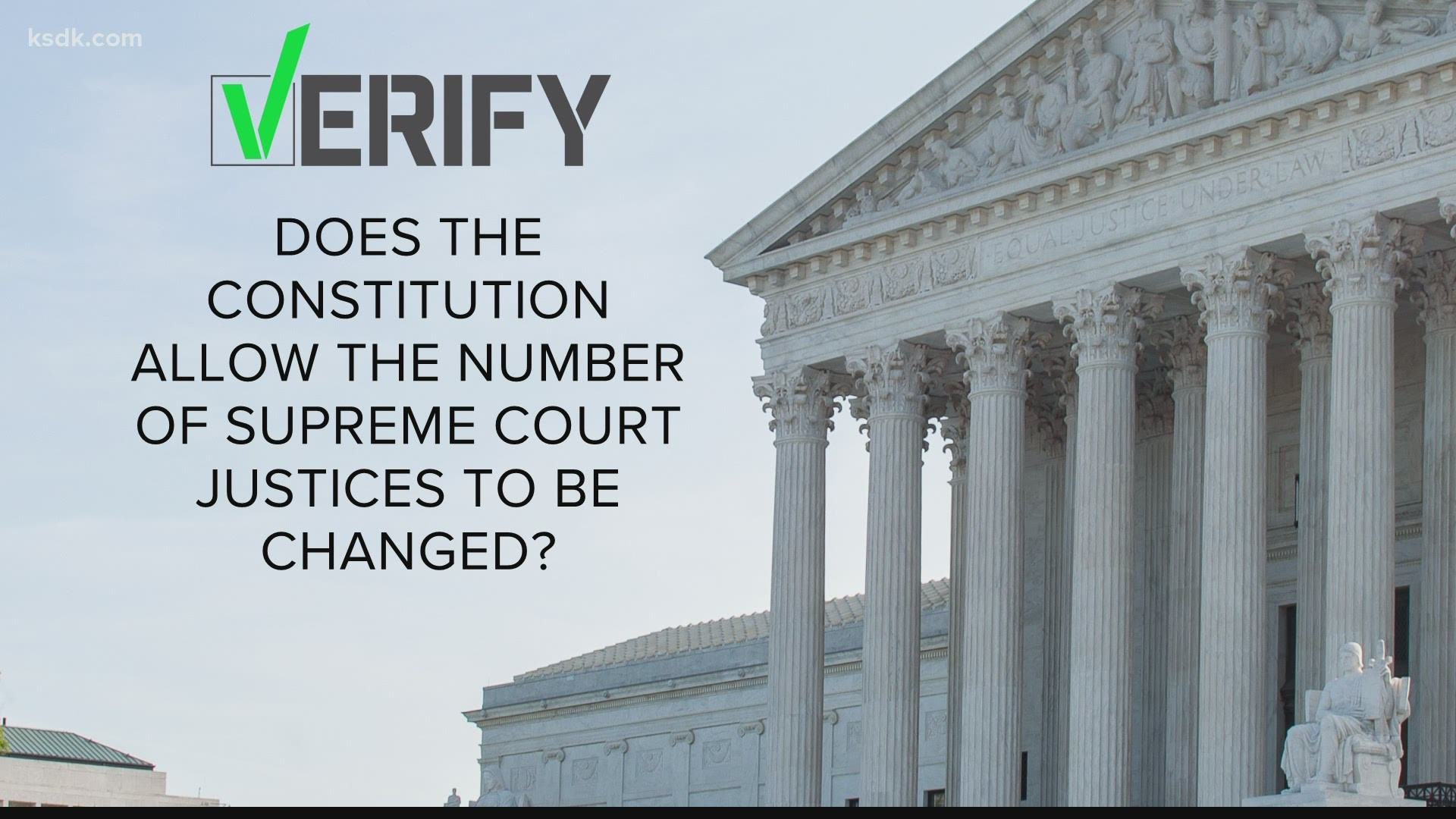 The Verify team looked into whether Congress can change the number of Supreme Court justices. This is true. But it hasn't been done since 1869.